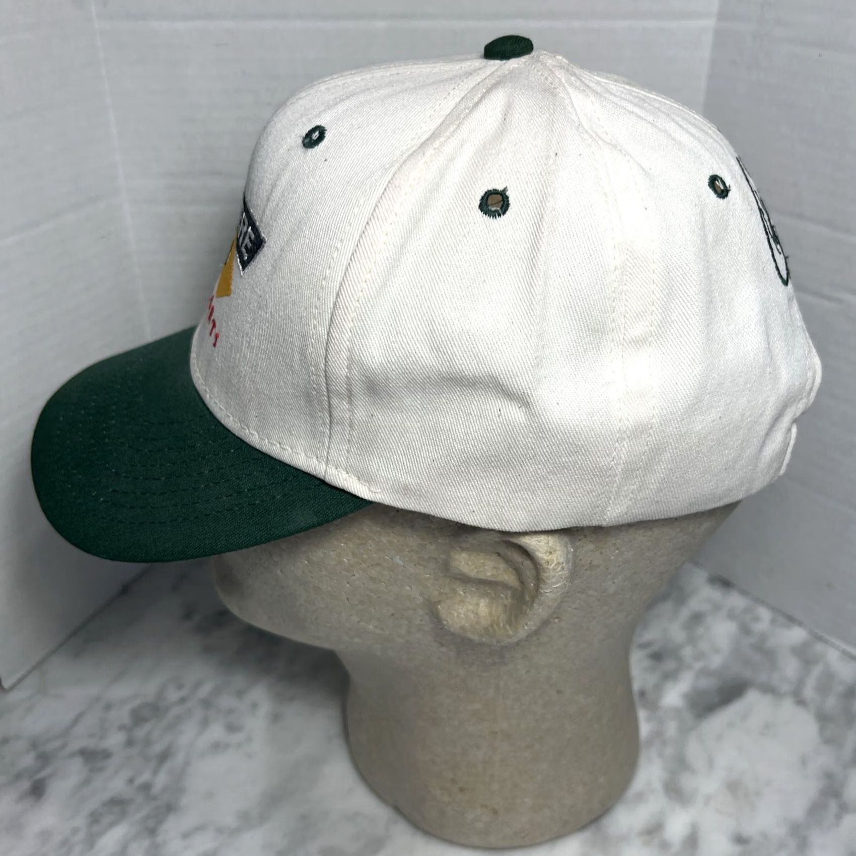 John Deere VINTAGE John Deere Motorsports Hat Snapback Roush Racing Chad Little Checkered Flag Mens Size ONE SIZE - 5 Thumbnail