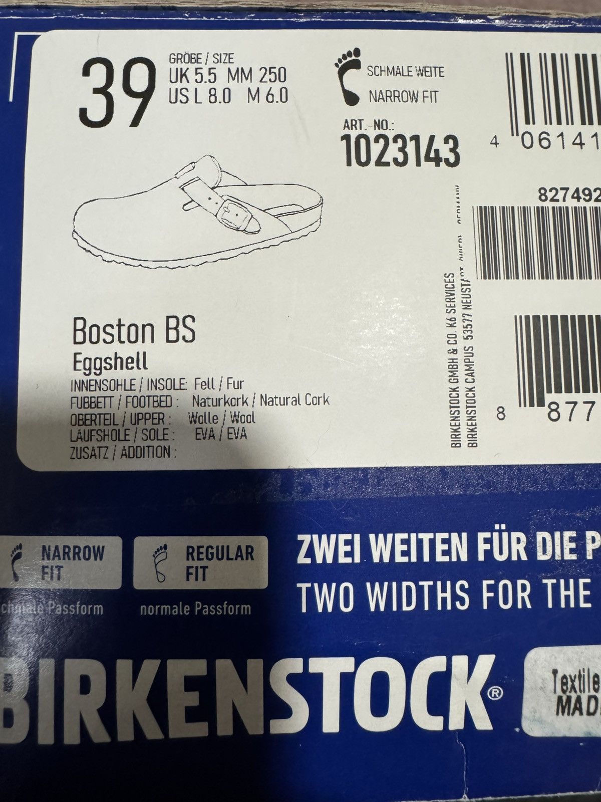 Birkenstock Birkenstock Boston BS Eggshell Size 6 Size US 6 / EU 39 - 5 Thumbnail