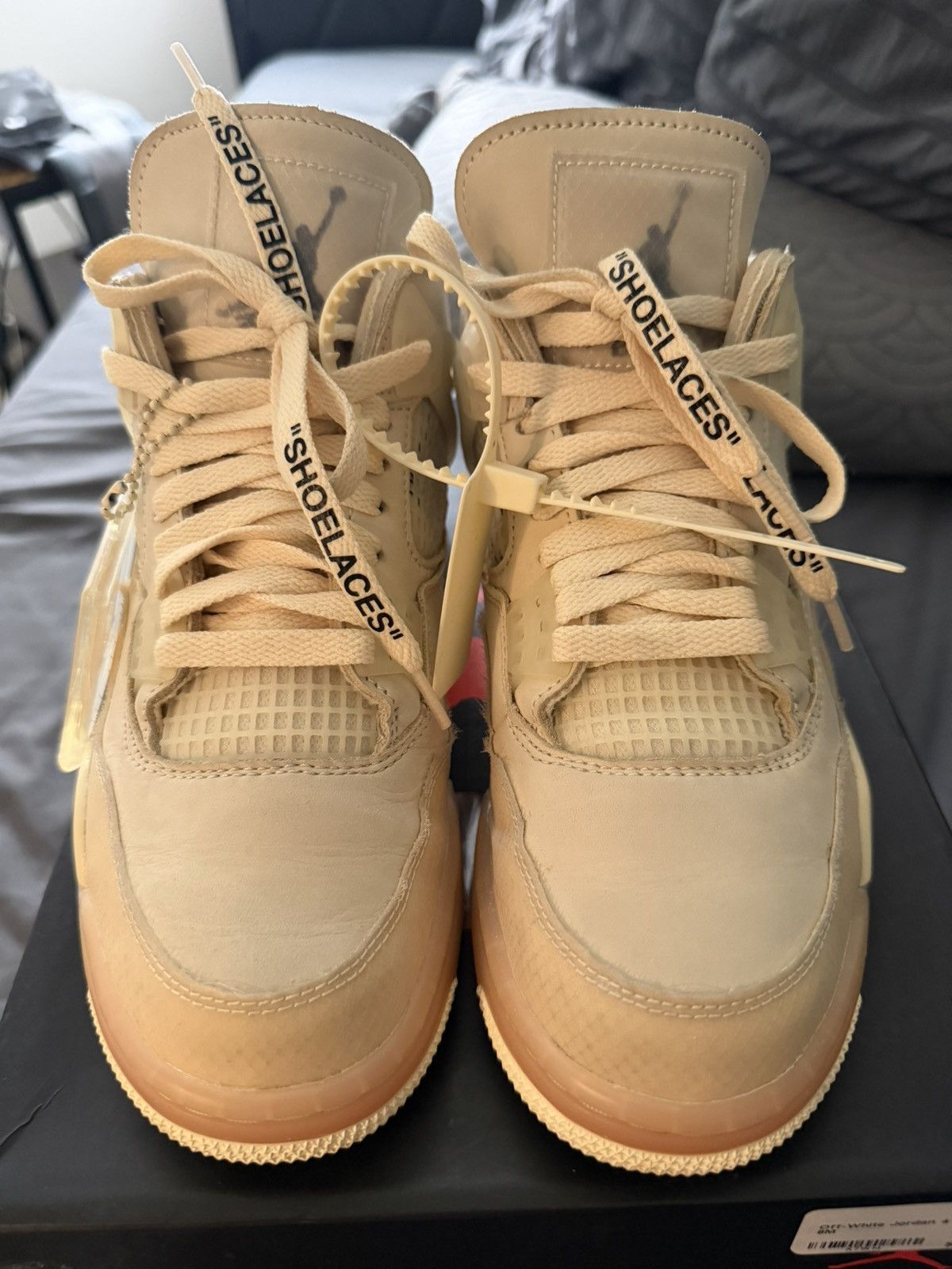 Jordan Brand × Off-White Jordan 4 Retro ‘Off-White Sail’ Size 9.5W 8M Size US 8 / EU 41 - 3 Thumbnail