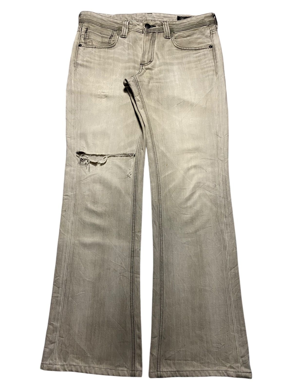 Japanese Brand Vintage The Tailored With Big John Distressed Wide Leg Jeans Size US 34 / EU 50 - 1 Thumbnail
