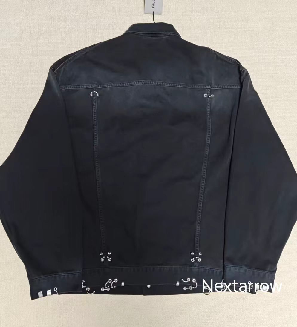 Balenciaga Balenciaga 24fw studded hoop Jean jacket 2412-Nextarrow Size US M / EU 48-50 / 2 - 2 Thumbnail