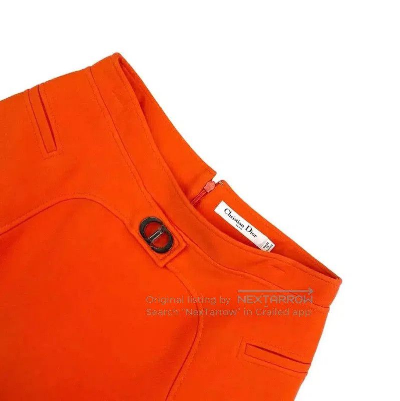 Dior Dior Orange Wool Women's Mini Skirt . Size 28" / US 6 / IT 42 - 3 Thumbnail
