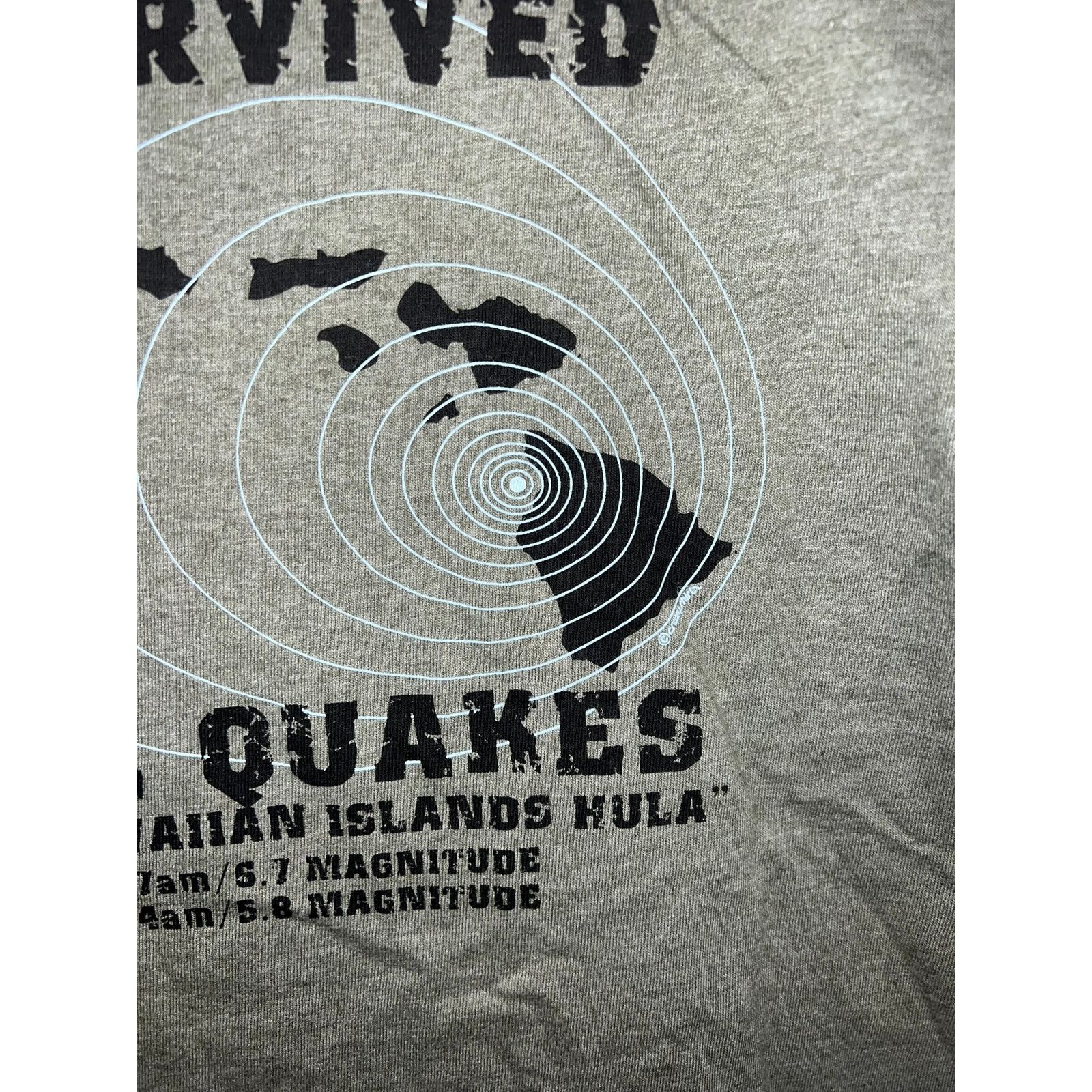 Vintage Vintage Crazy Shirts I Survived The Quakes Shirt Tee 2005 L Size US L / EU 52-54 / 3 - 9 Thumbnail