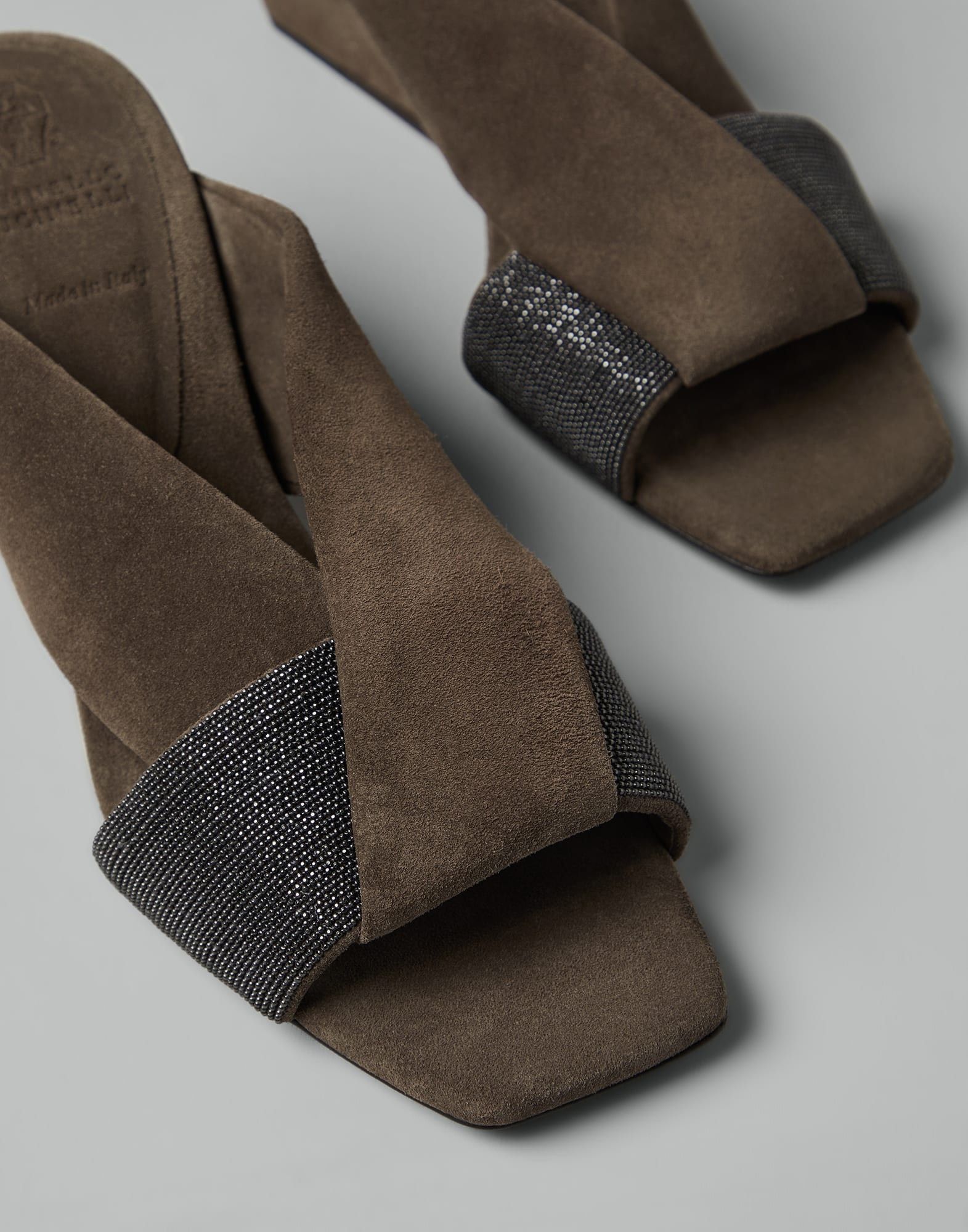 Brunello Cucinelli o1w1db10825 Slippers in Medium Brown Size US 8 / IT 38 - 4 Thumbnail