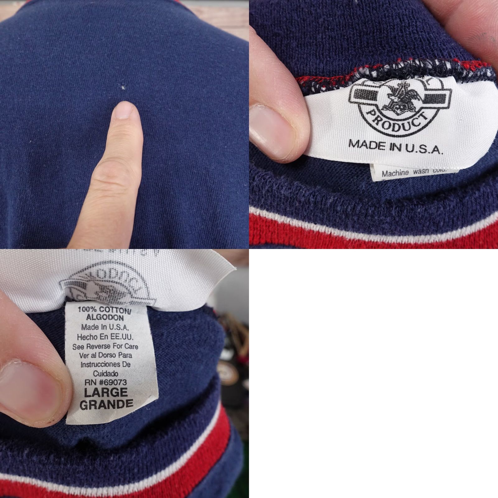 Budweiser VINTAGE ANHEUSER BUSCH BUDWEISER BEER T-SHIRT USA MADE SEWN SPELL-OUT BLUE XL Unisex Size US XL / EU 56 / 4 - 8 Thumbnail