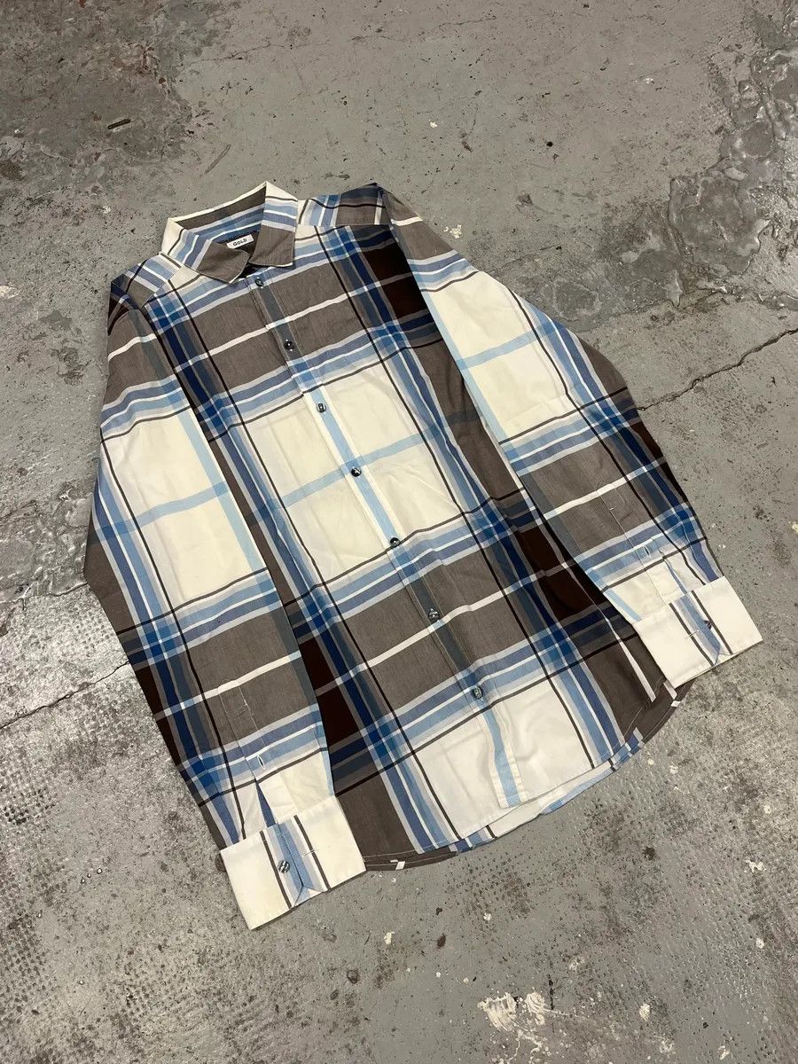 Dolce & Gabbana 2000s Dolce & Gabbana White & Brown Checkered Shirt Size US M / EU 48-50 / 2 - 4 Thumbnail
