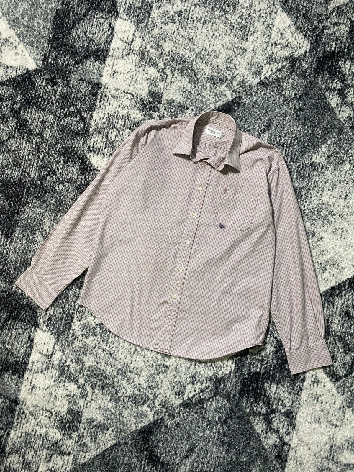 Yves Saint Laurent Vintage YSL Classic Shirt Button Ups Long Sleeve Size US L / EU 52-54 / 3 - 1 Thumbnail