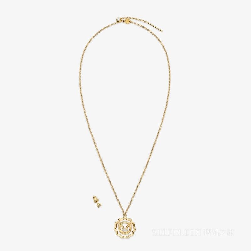 Fendi o1loc1c0824 Size: OS / Astrology Necklace in Golden Size ONE SIZE - 1 Thumbnail