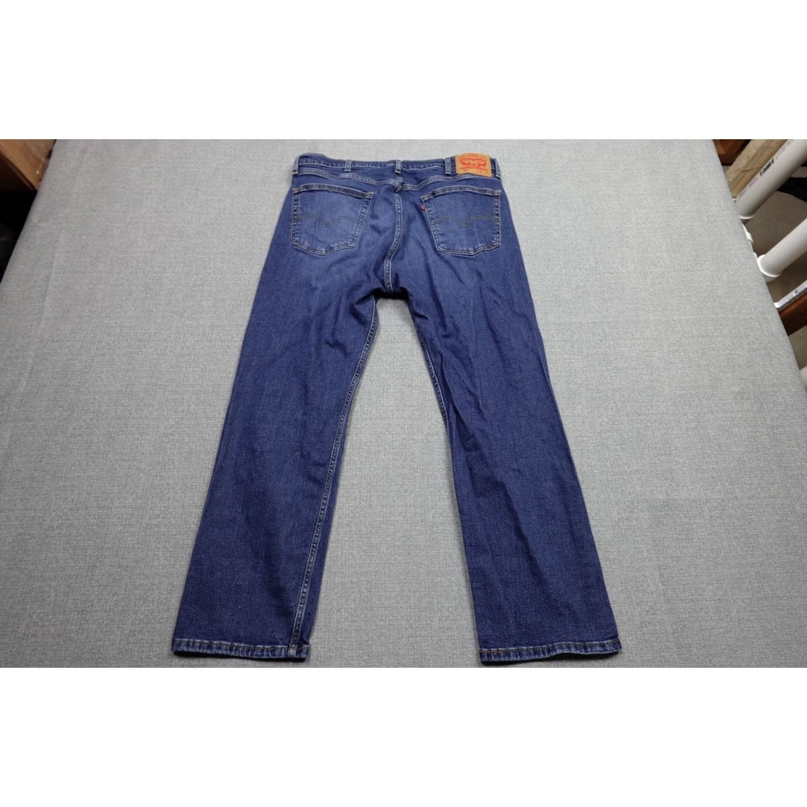 Levi's Levi's 505 Jeans Mens 38x30 Denim Blue Dark Wash 5-Pocket Relaxed Straight Zipper Belt Loops Cotton Blend Jeans Mens Regular Size US 38 / EU 54 - 4 Thumbnail