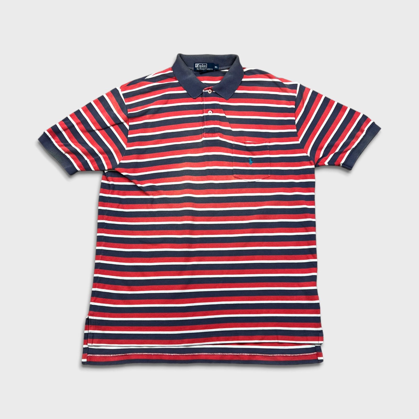 Polo Ralph Lauren × Vintage Vintage 90s Polo Ralph Lauren Shirt XL Pony Striped Faded Size US XL / EU 56 / 4 - 1 Thumbnail
