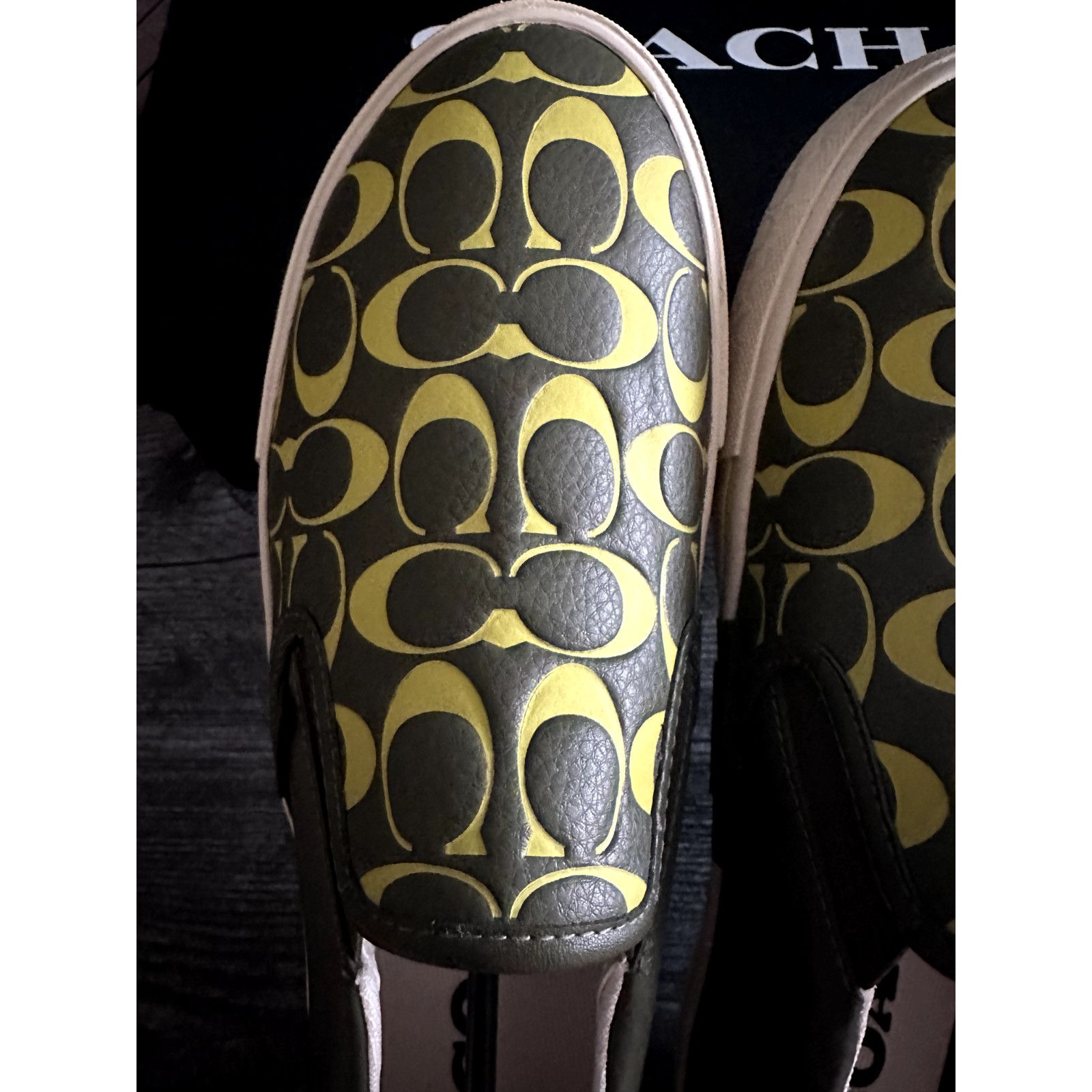 Coach Coach CA283 Printed Pebble Skate Sneakers Army Green Sz 9.5D Size US 9.5 / EU 42-43 - 6 Thumbnail