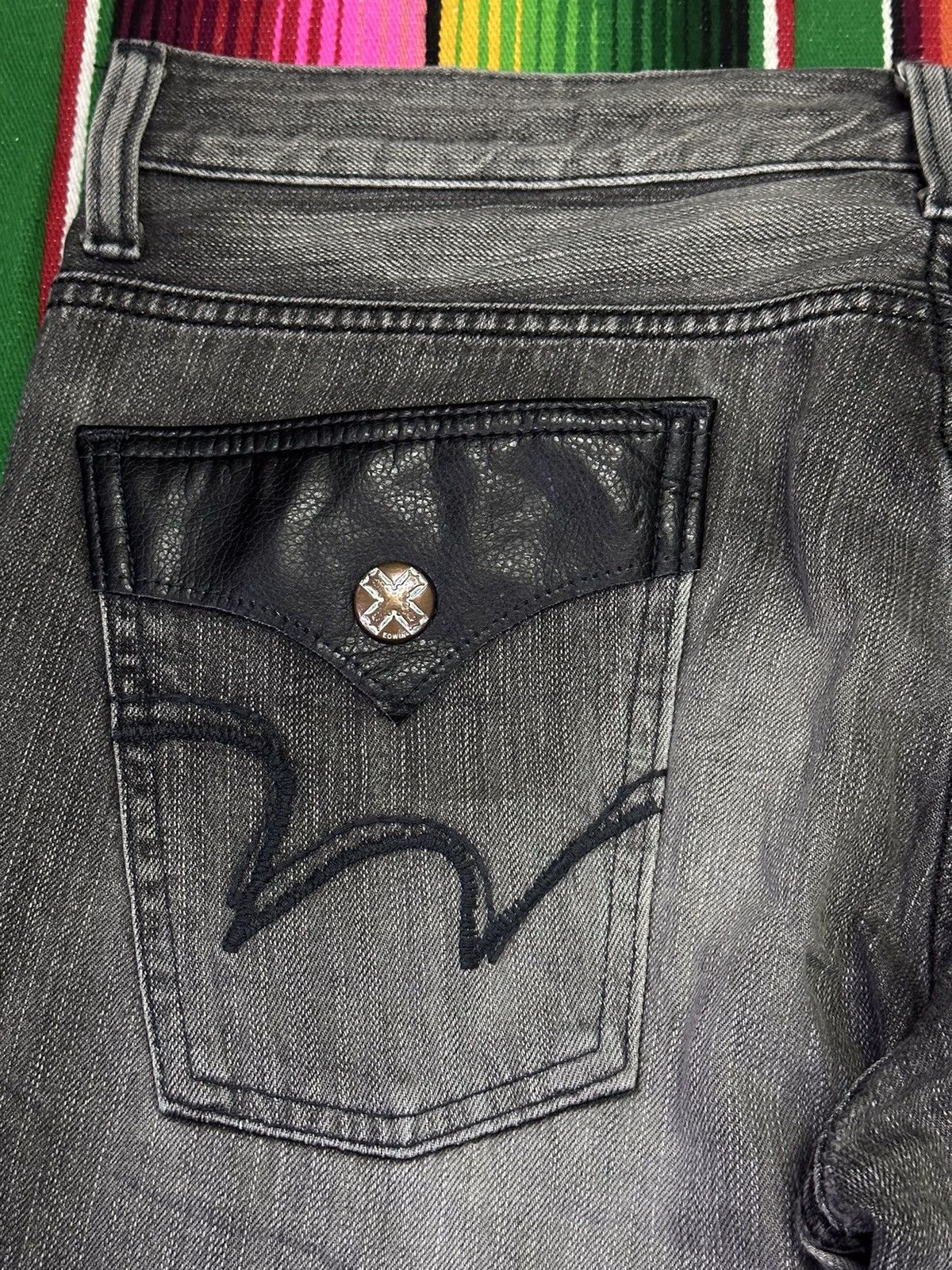 Kapital 💥Edwin vxs💥distress design zipper back pocket 💥 Size US 36 / EU 52 - 3 Thumbnail
