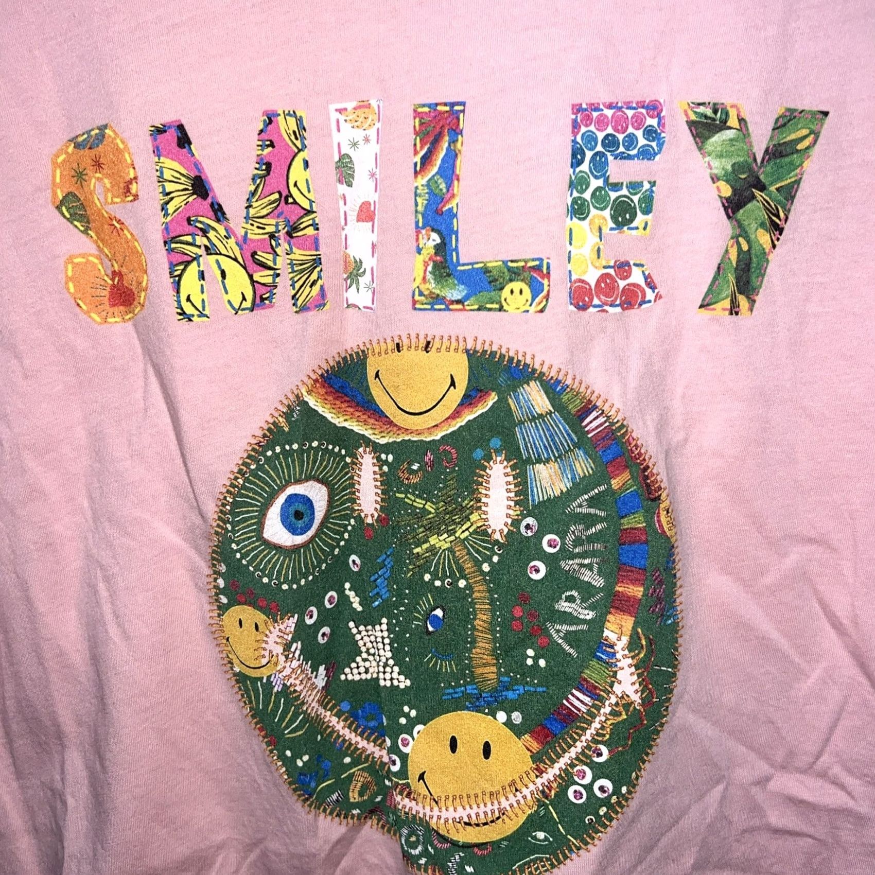Pinko VINTAGE Far. Smiley Pink T-Shirt Womens Size S Size S / US 4 / IT 40 - 2 Thumbnail