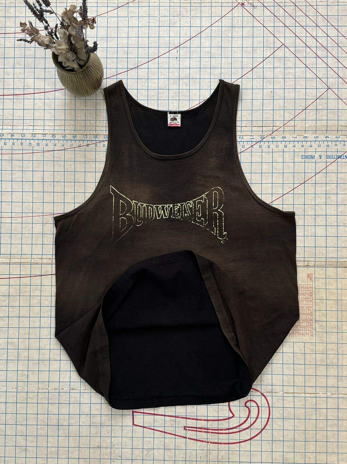 Budweiser × Vintage Vintage Faded black Budweiser Tank Top Fits XL FOTL Tag Size US XL / EU 56 / 4 - 6 Thumbnail