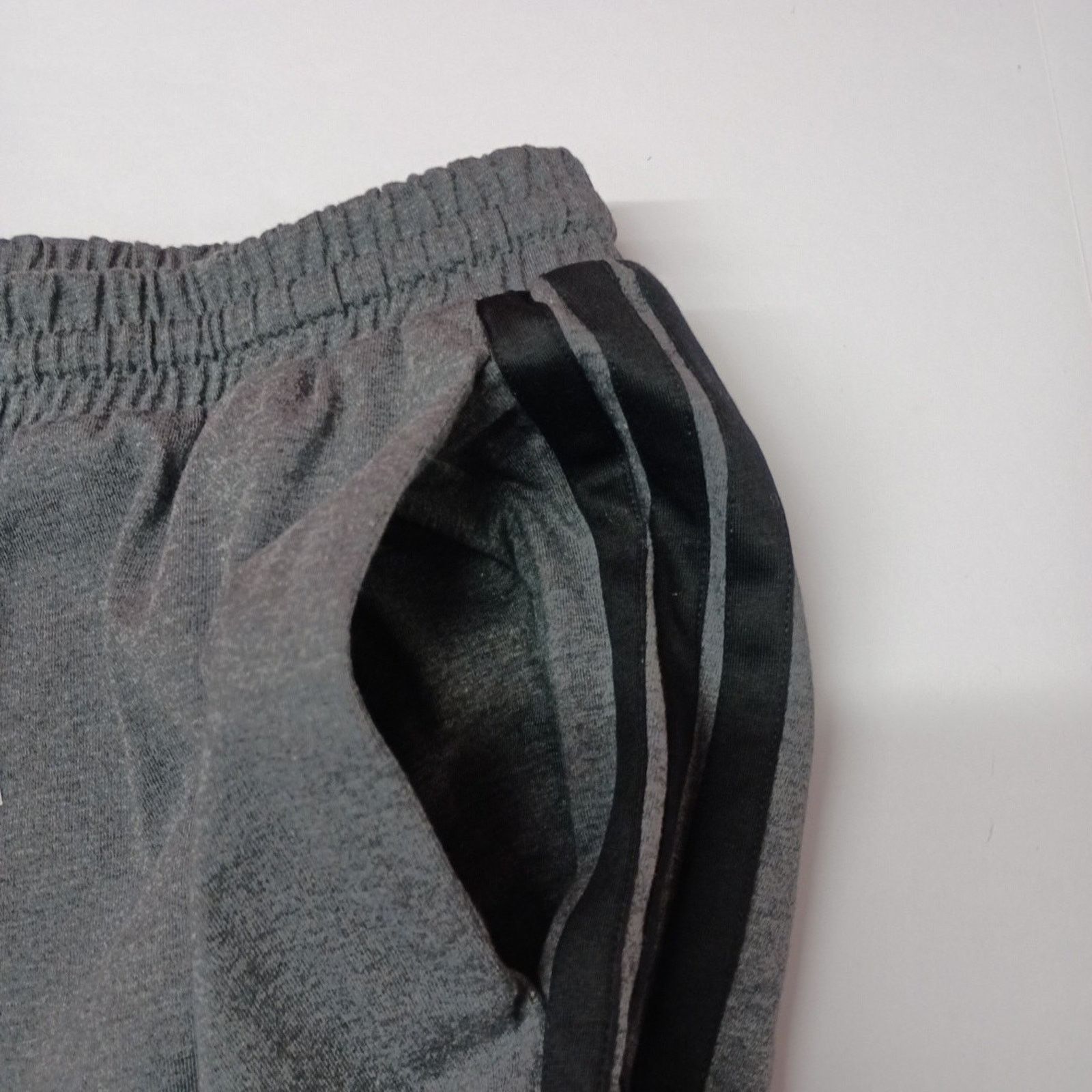 Adidas Adidas Mens 3-Stripe Shorts Size L Dark Grey Heather / Black Size US 34 / EU 50 - 2 Thumbnail