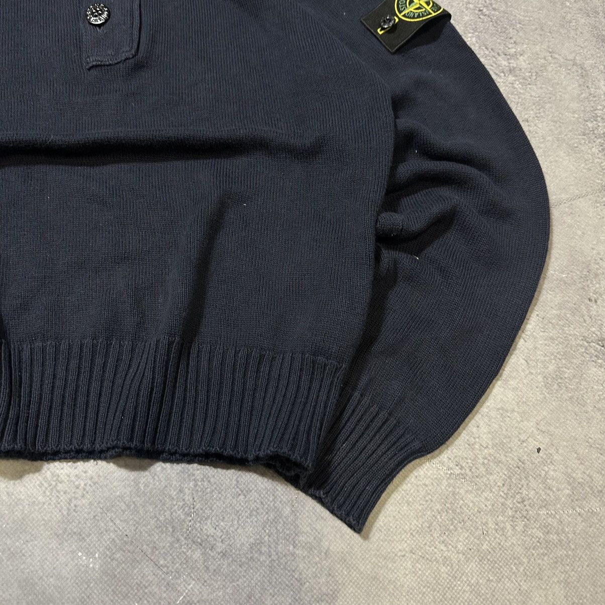 Stone Island × Vintage Stone Island Sweatshirt Pullover 1/3 Zip Button Up Size US S / EU 44-46 / 1 - 2 Thumbnail