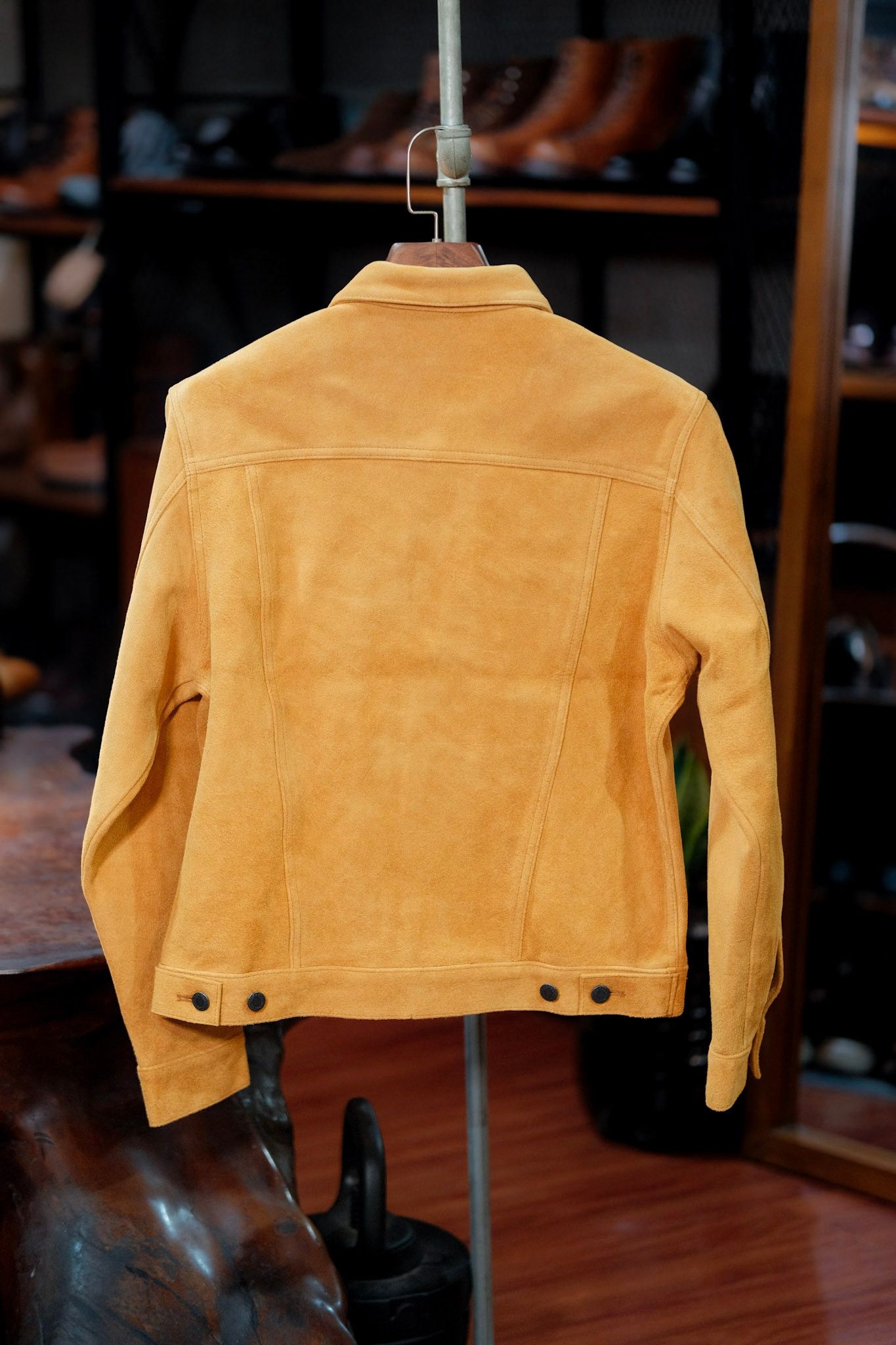 DOUBLE HELIX The Boxer Beige Suede Horsehide Leather Jacket Double Helix Size US M / EU 48-50 / 2 - 6 Thumbnail