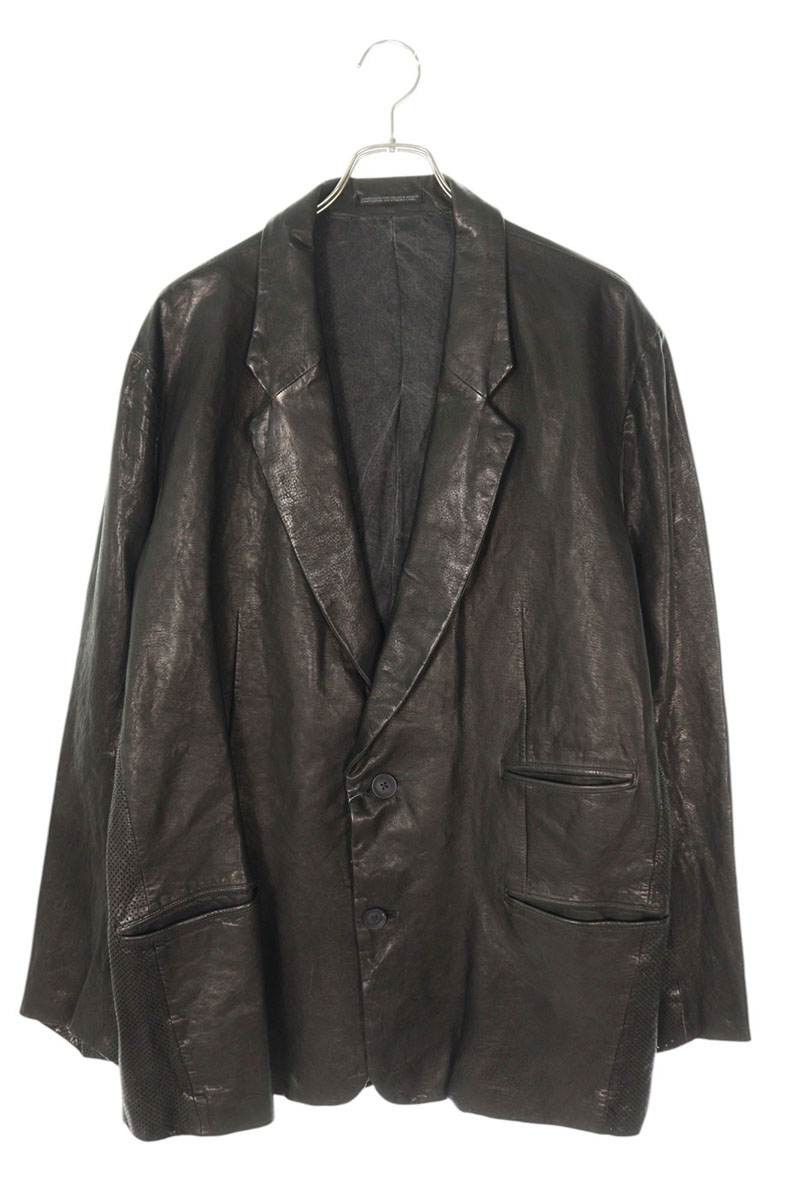 Yohji Yamamoto YOHJI YAMAMOTO POUR HOMME 24SS Steer Leather Jacket Size US XXL / EU 58 / 5 - 1 Thumbnail