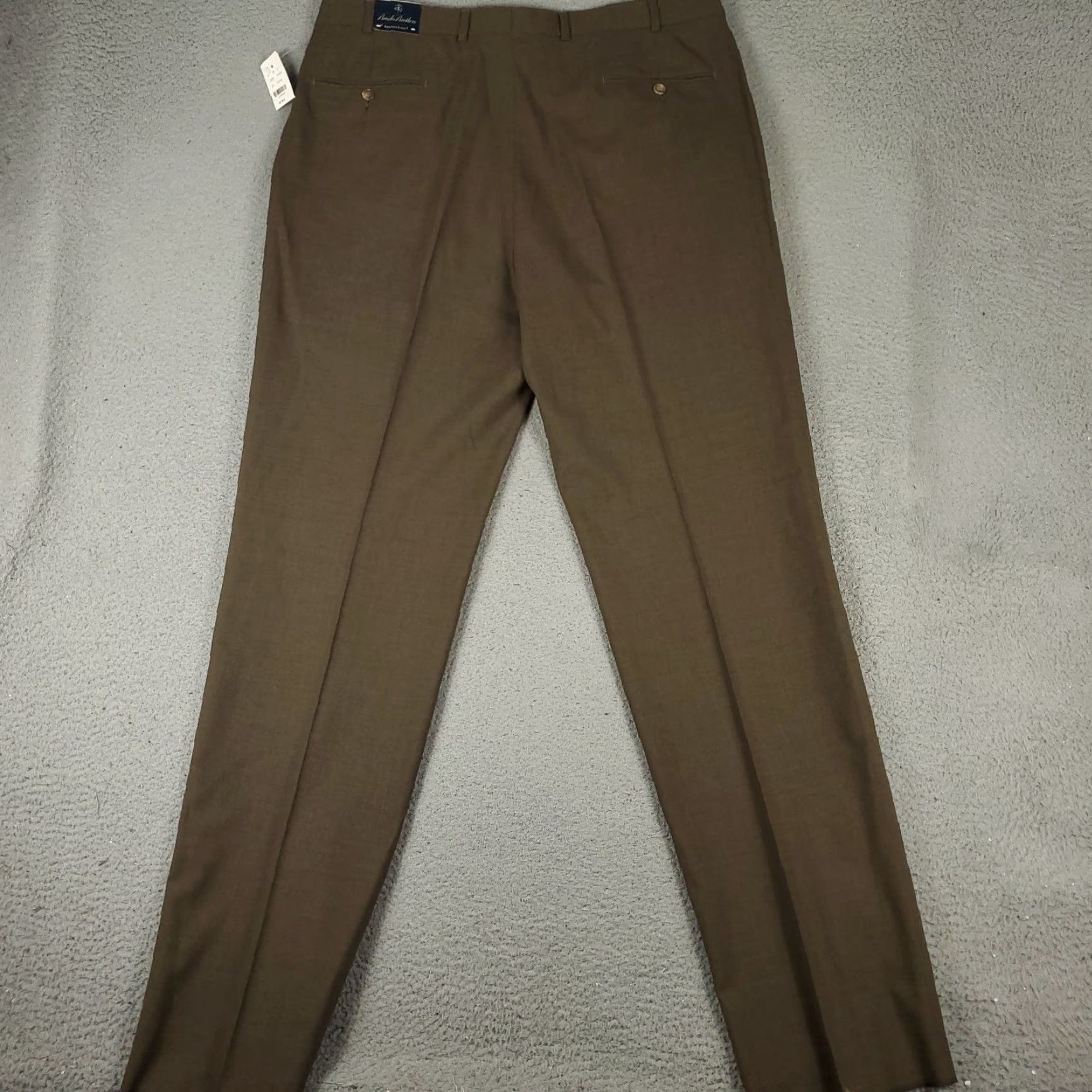 Brooks Brothers Brooks Brothers Pants Mens 40x36 Brown Dress Wool Unhemmed Pleated Regular Fit Size US 40 / EU 56 - 7 Thumbnail