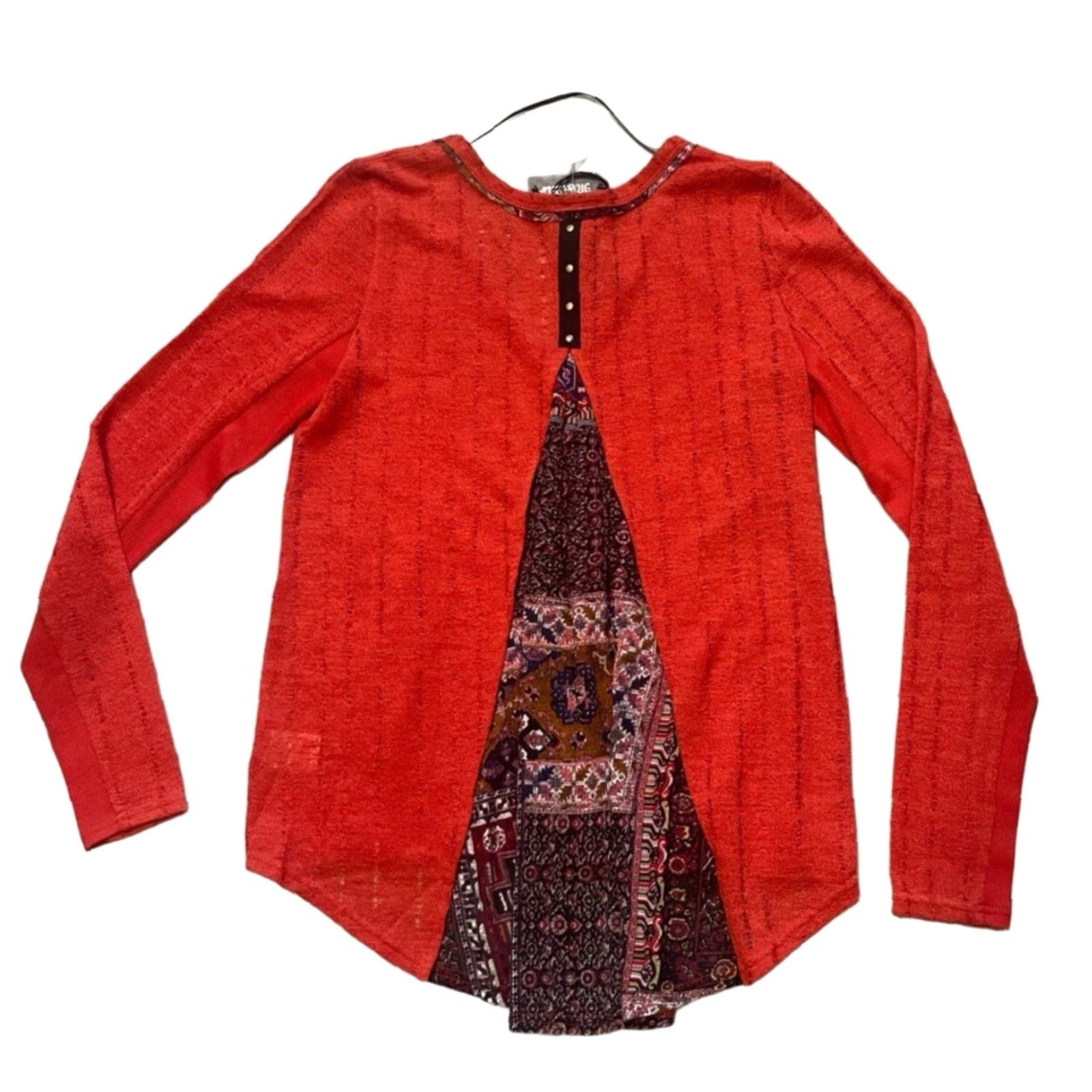 Miss Me Miss Me Embellished Cardigan Shirt Rust XS? NoSizeM Women’s? (Cannot determine size from given) Size M / US 6-8 / IT 42-44 - 2 Thumbnail