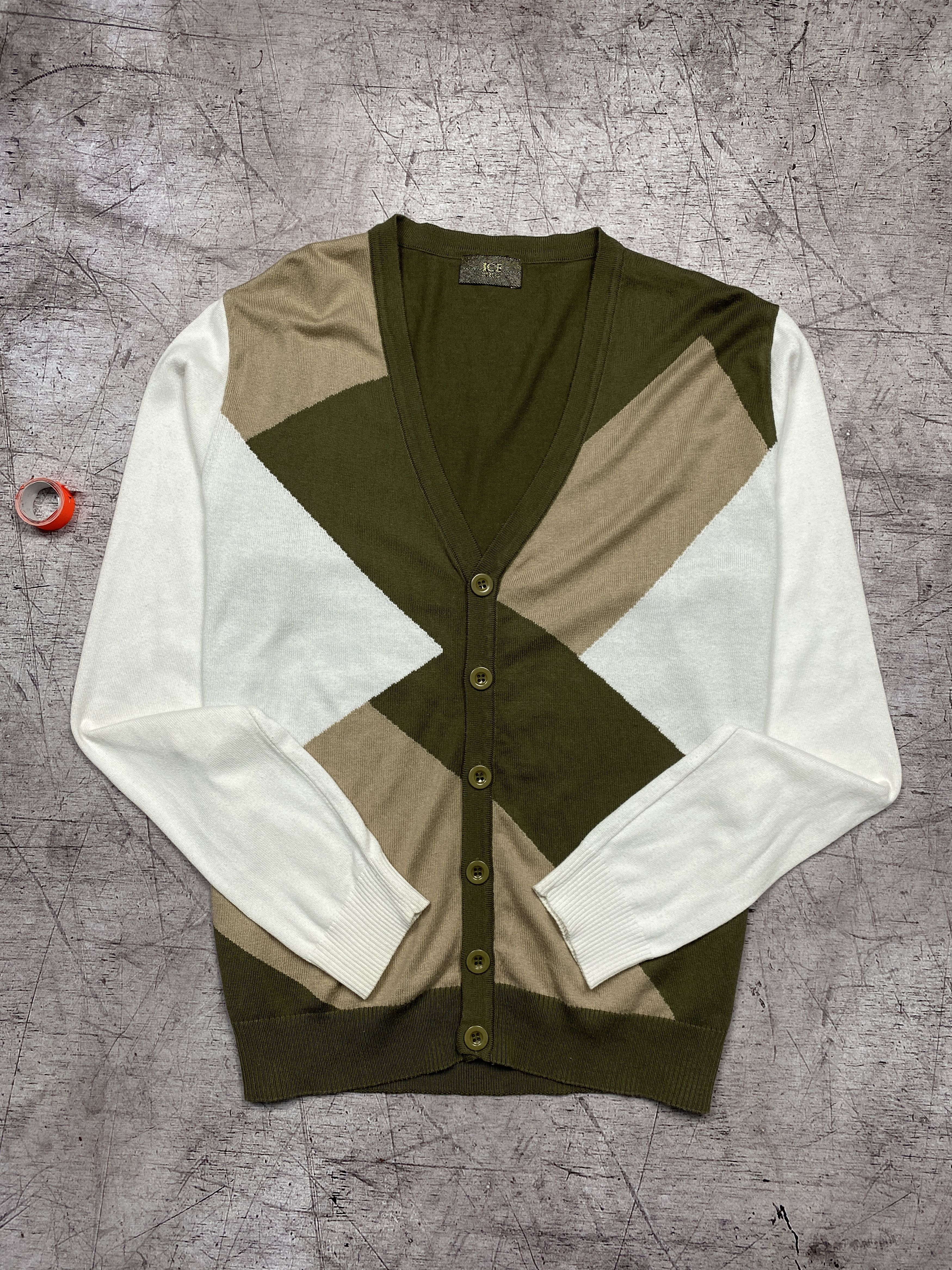 Iceberg × Vintage Iceberg Vintage Mens Knit Cardigan Sweater Size US M / EU 48-50 / 2 - 1 Thumbnail