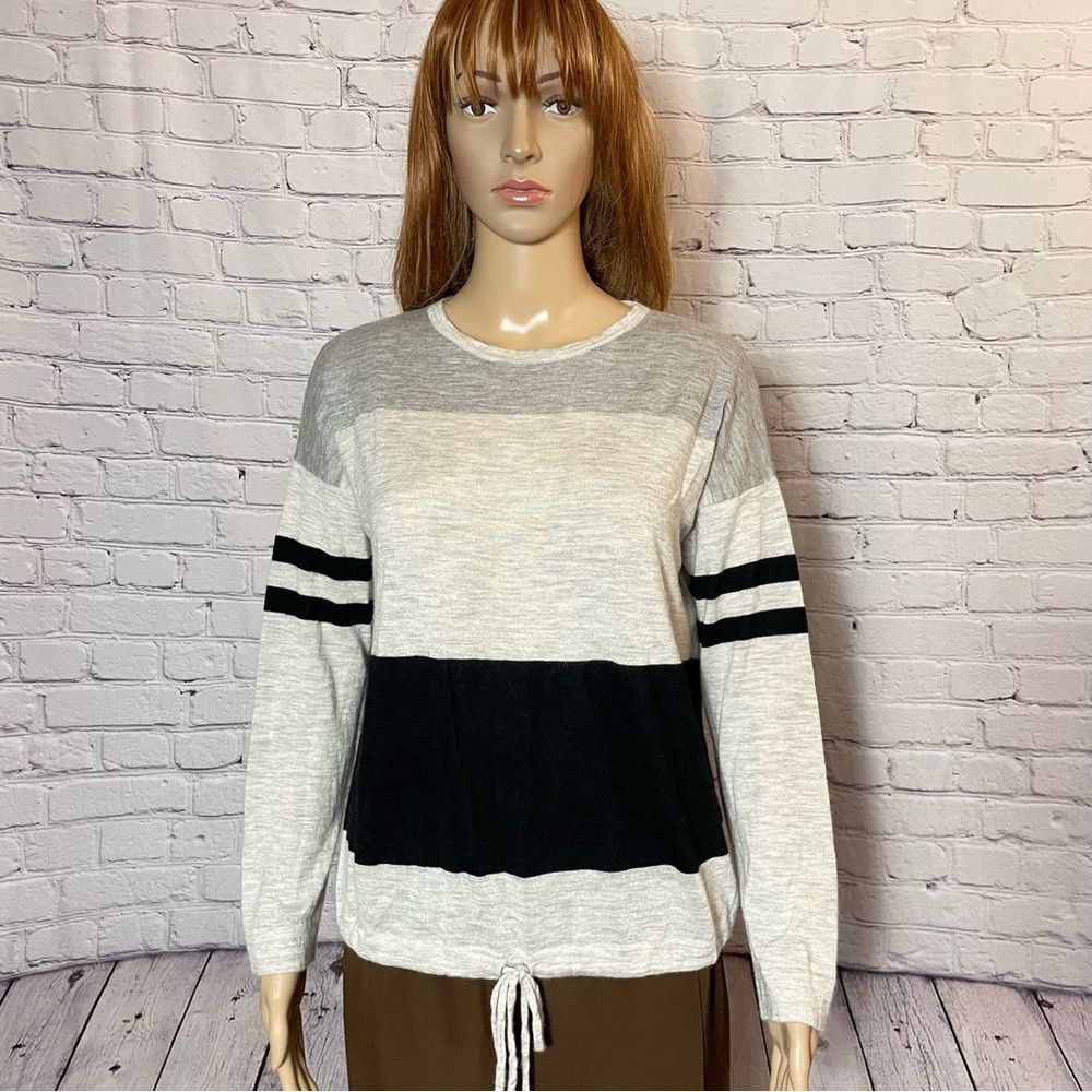 Autumn Cashmere Autumn Cashmere Colorblock Drawstring Hem Sweater Size XS Size XS / US 0-2 / IT 36-38 - 1 Thumbnail