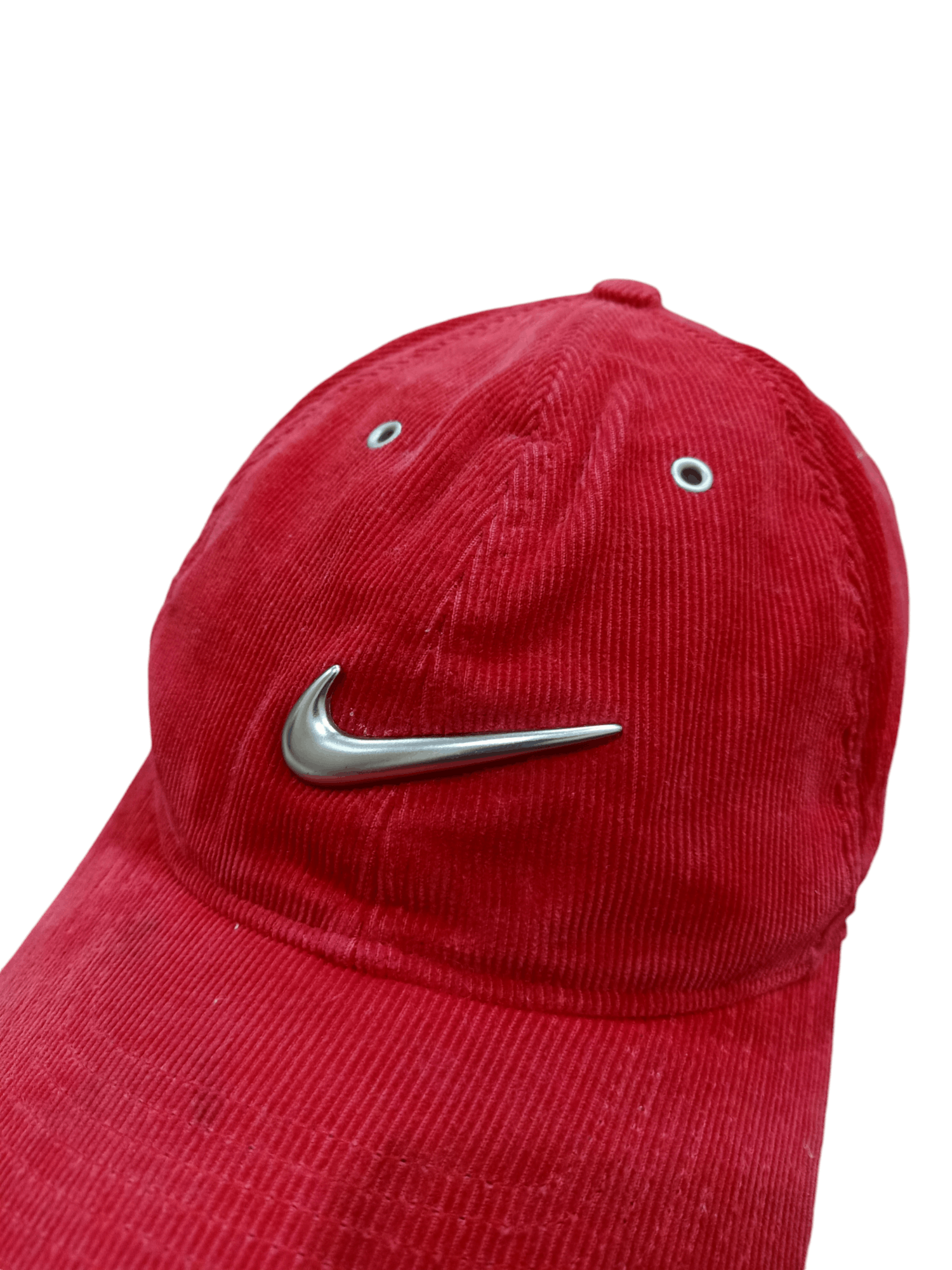 Nike × Vintage Vintage Nike Corduroy Metal Swoosh Cap Hat Size ONE SIZE - 2 Thumbnail