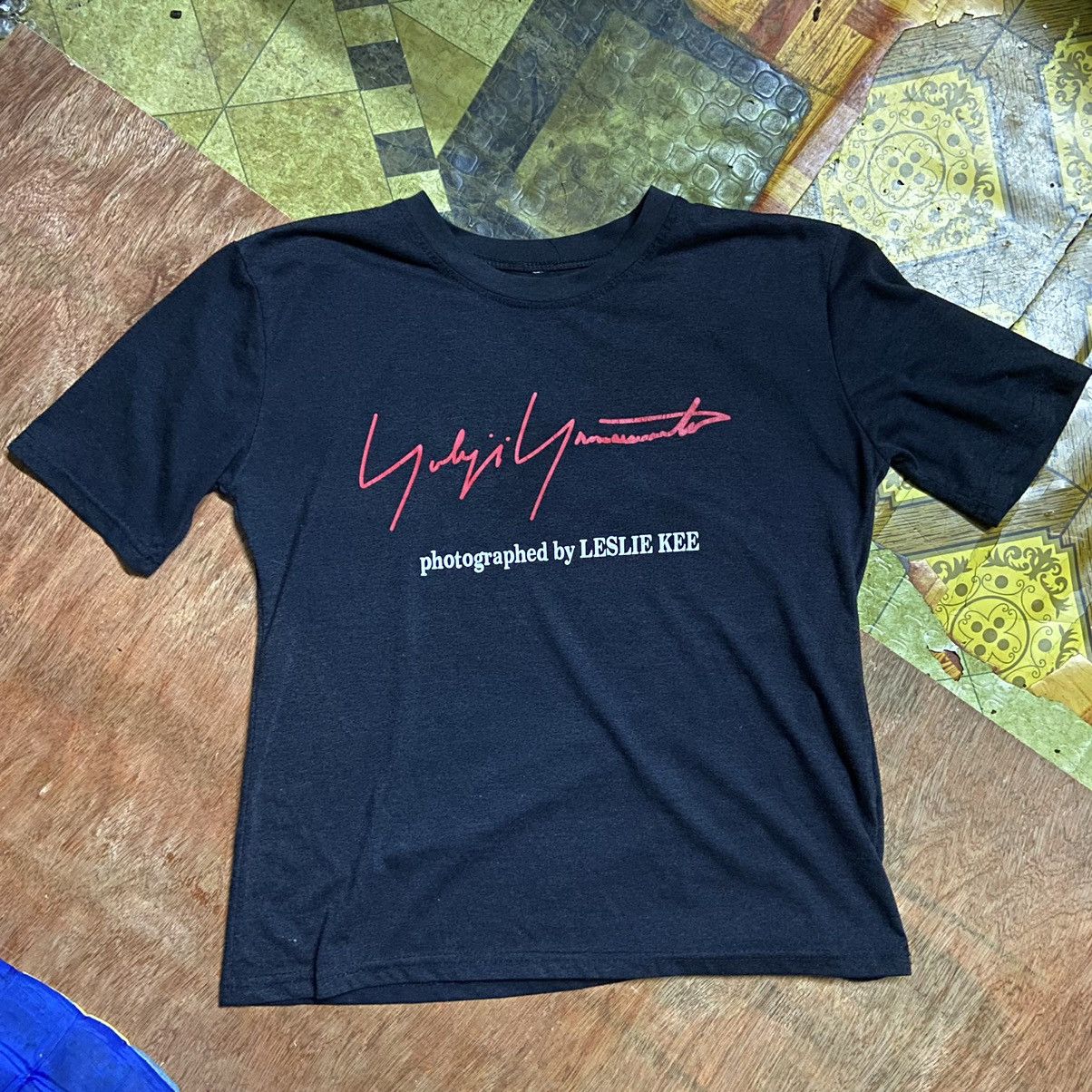 image of Leslie Kee X Yohji Yamamoto Signature Tee in Black, Men's (Size Small)