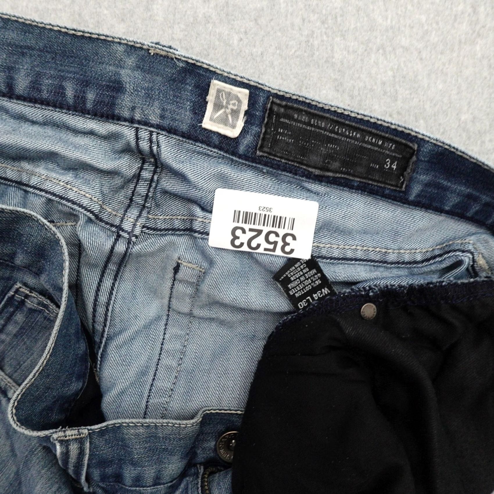 Ecko Unltd. Marc Ecko Jeans Men 34 Regular Fit Cotton Denim Distress Blue Size US 34 / EU 50 - 6 Thumbnail