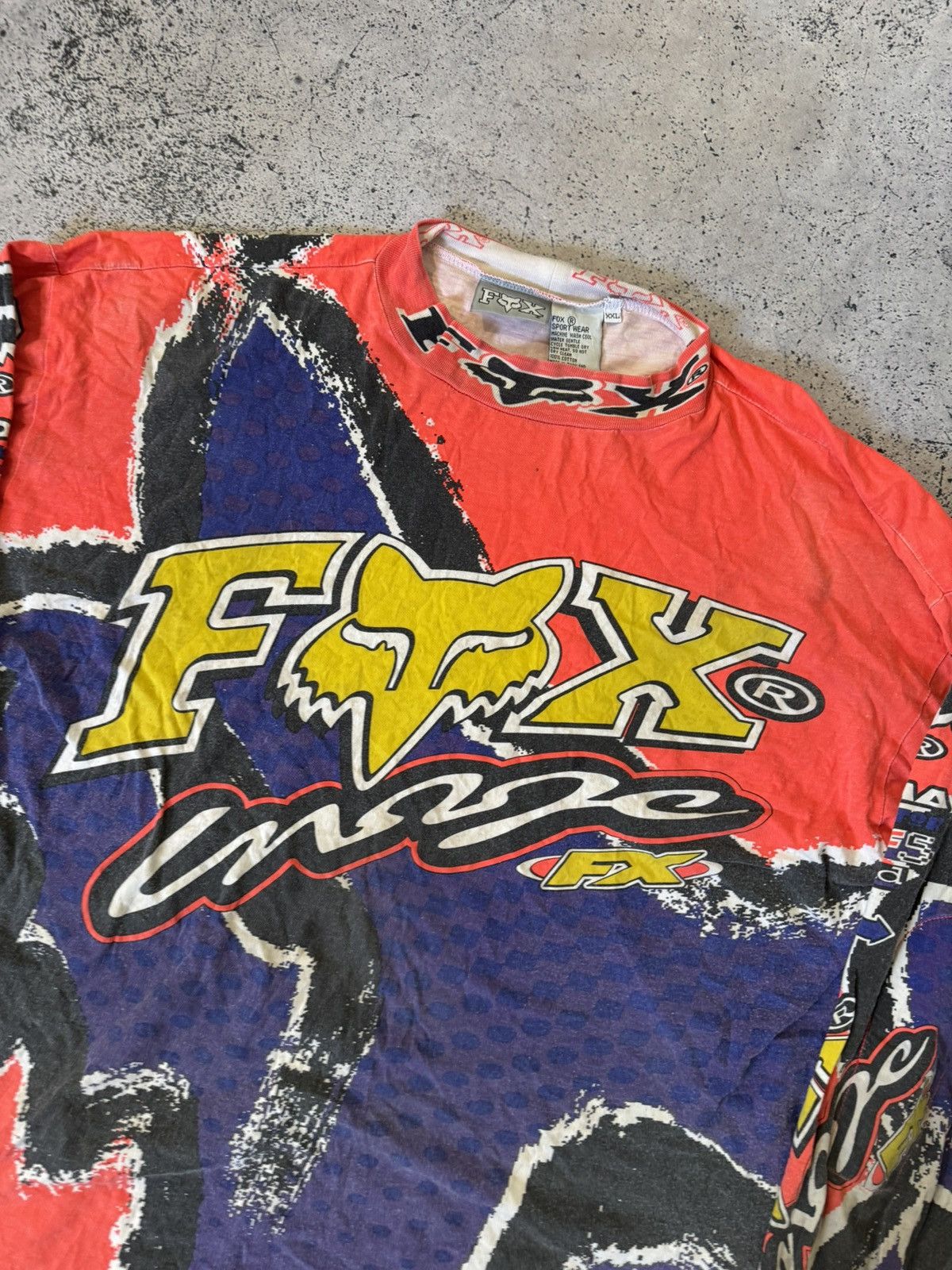 Fox Racing Fox Racing × Very Rare Vintage 90's Team Fox Racing Jersey Size US XXL / EU 58 / 5 - 4 Thumbnail