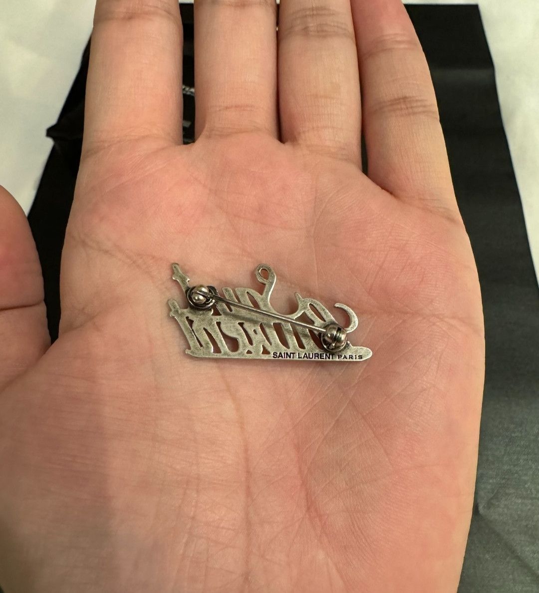 Saint Laurent Paris Saint laurent Logo Brooch Size ONE SIZE - 3 Thumbnail