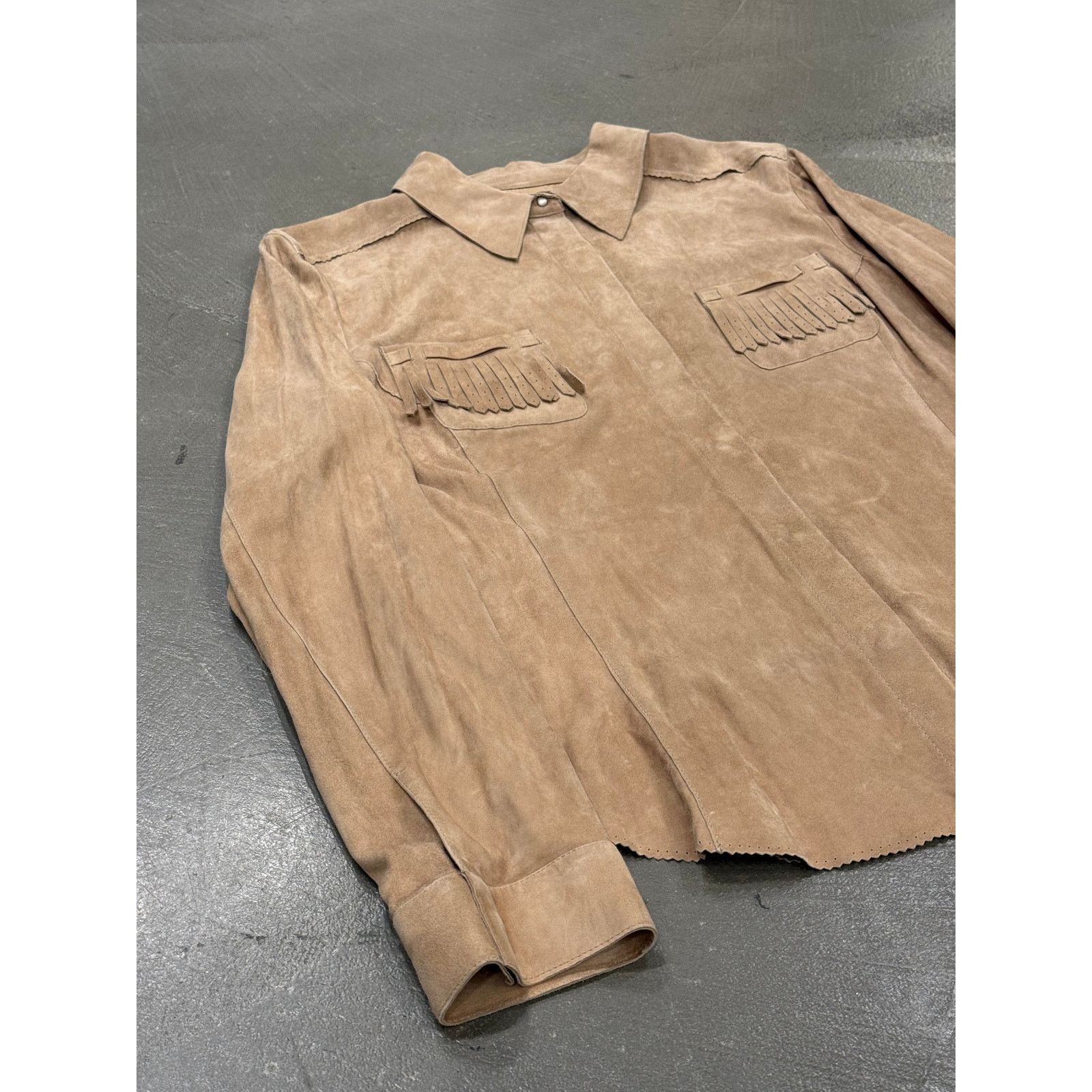 Thierry Mugler 2000s Mugler western suede shirt Size M / US 6-8 / IT 42-44 - 3 Thumbnail
