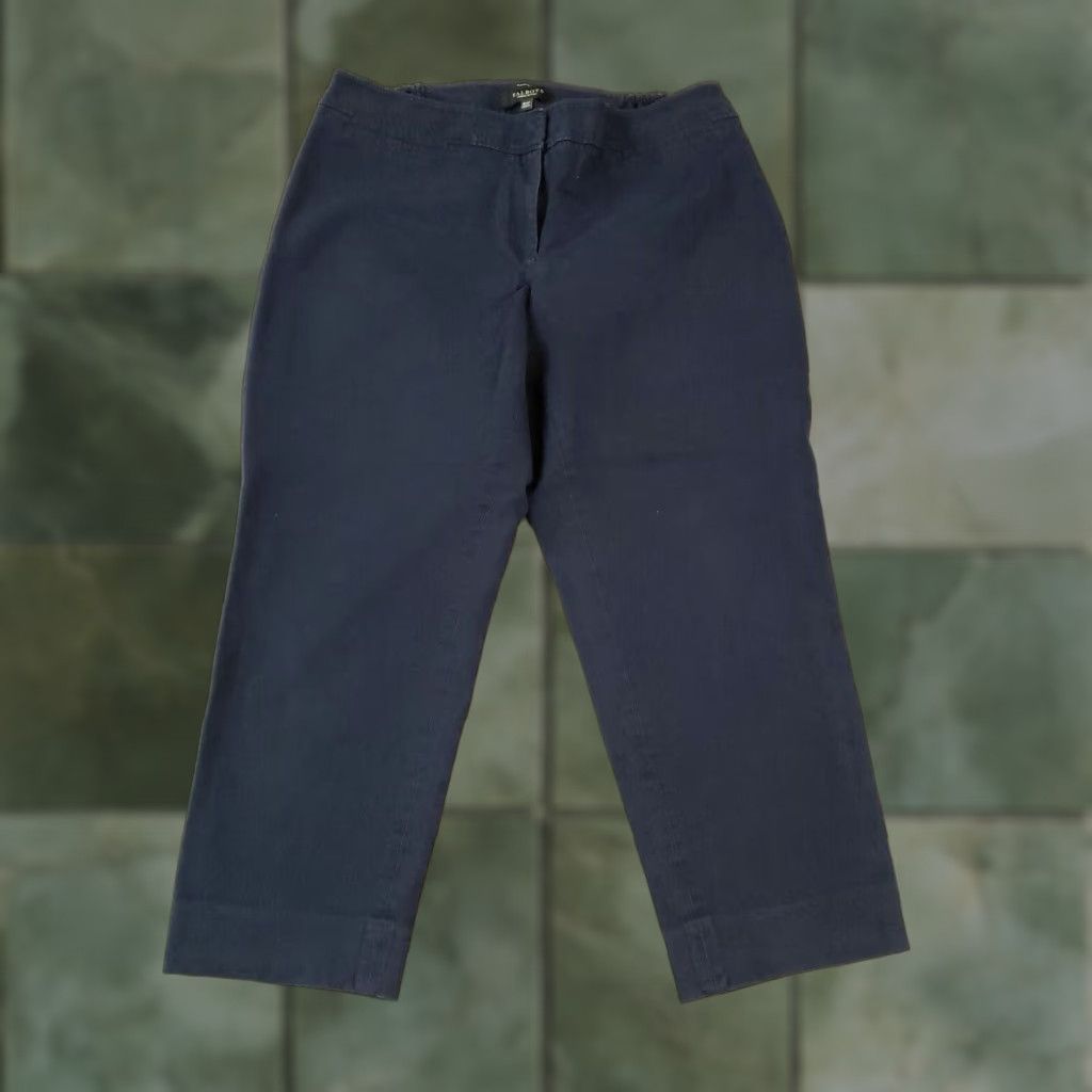 Talbots Talbots Pants Womens 16 Petite Blue Hampshire Cropped Stretch Casual Pants 16P Blue Talbots Women Cropped Straight Front Petite Size 32" / US 10 / IT 46 - 1 Thumbnail
