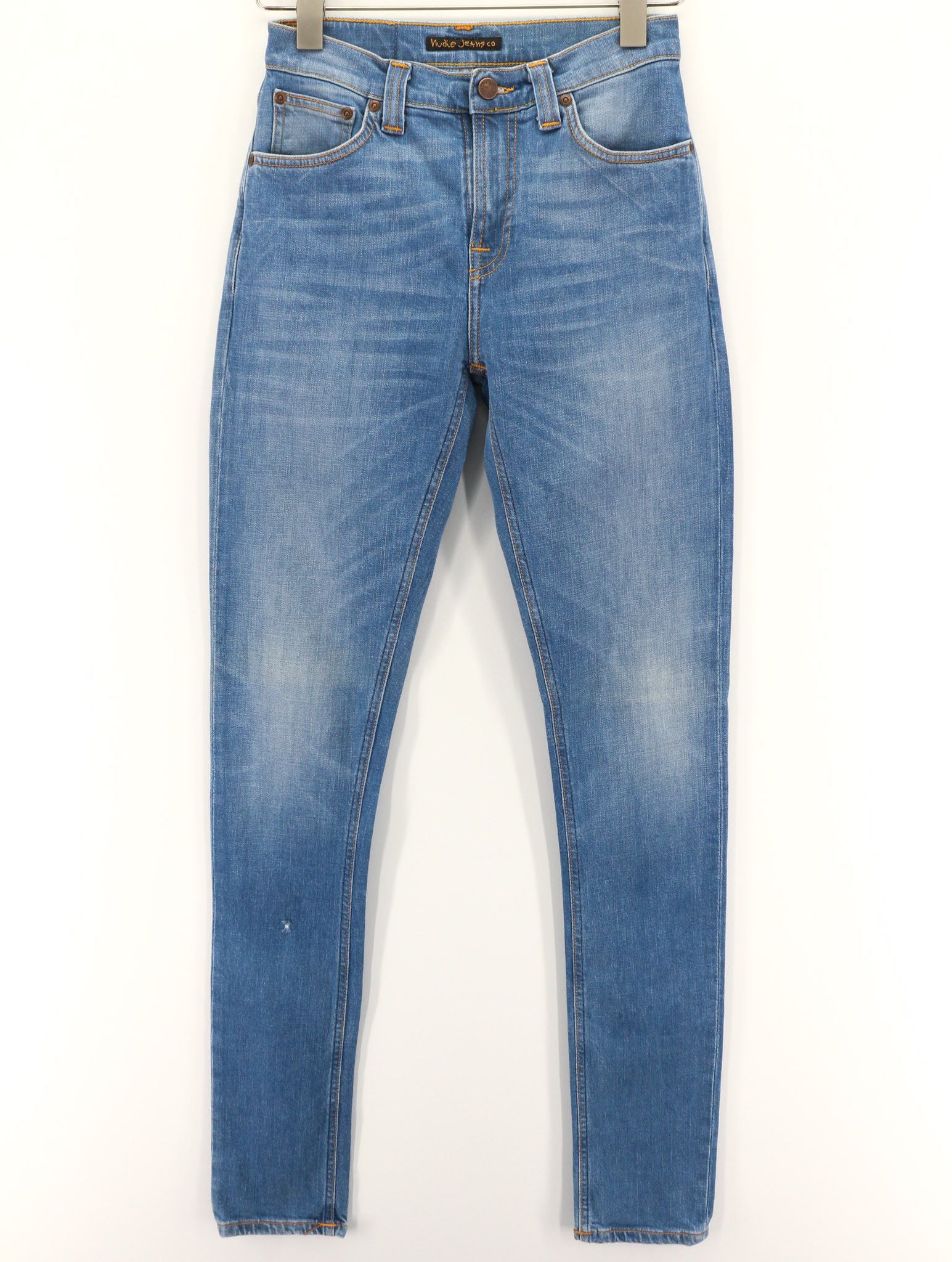 Nudie Jeans PIPE LED W27/L34 Crispy Pepper Blue Stretch Jeans 80453 Size 27" / US 4 / IT 40 - 2 Thumbnail