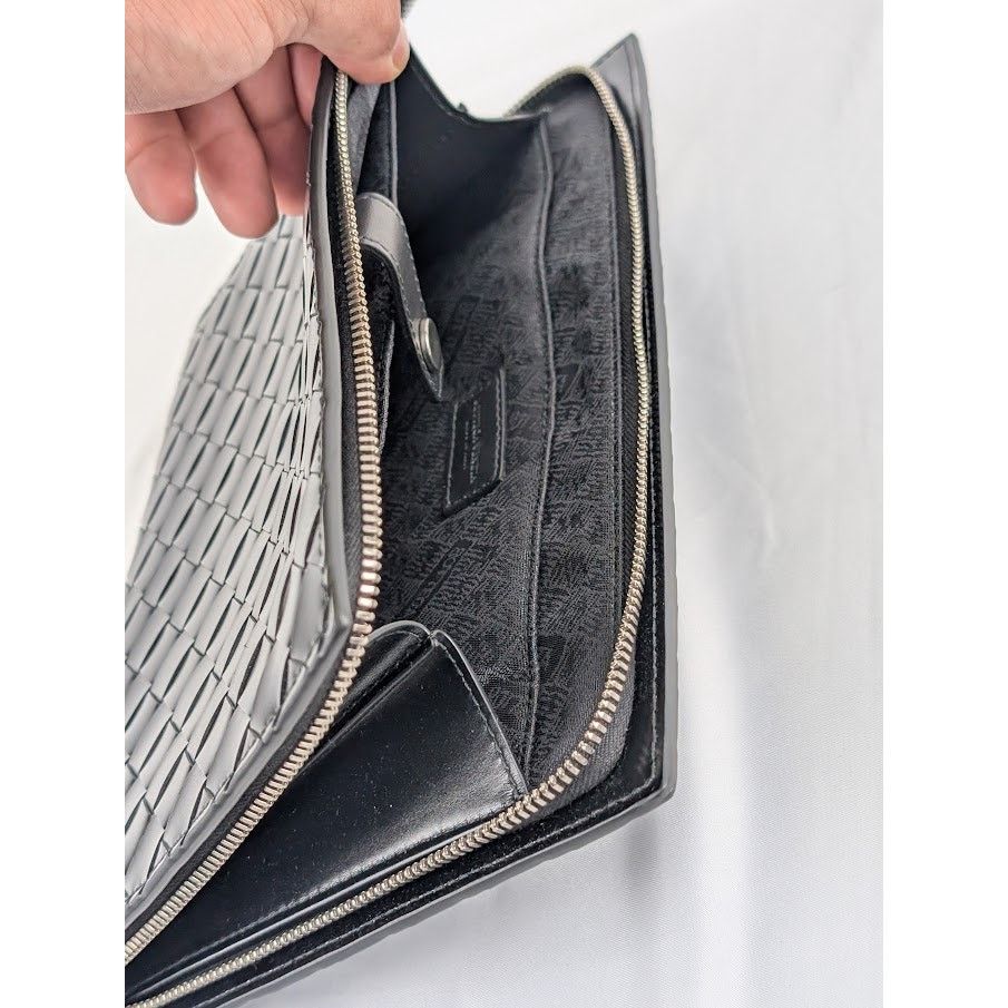 Bottega Veneta o1rshd1 Intrecciato Spazzolato Calf Documents in Nero Size ONE SIZE - 8 Thumbnail