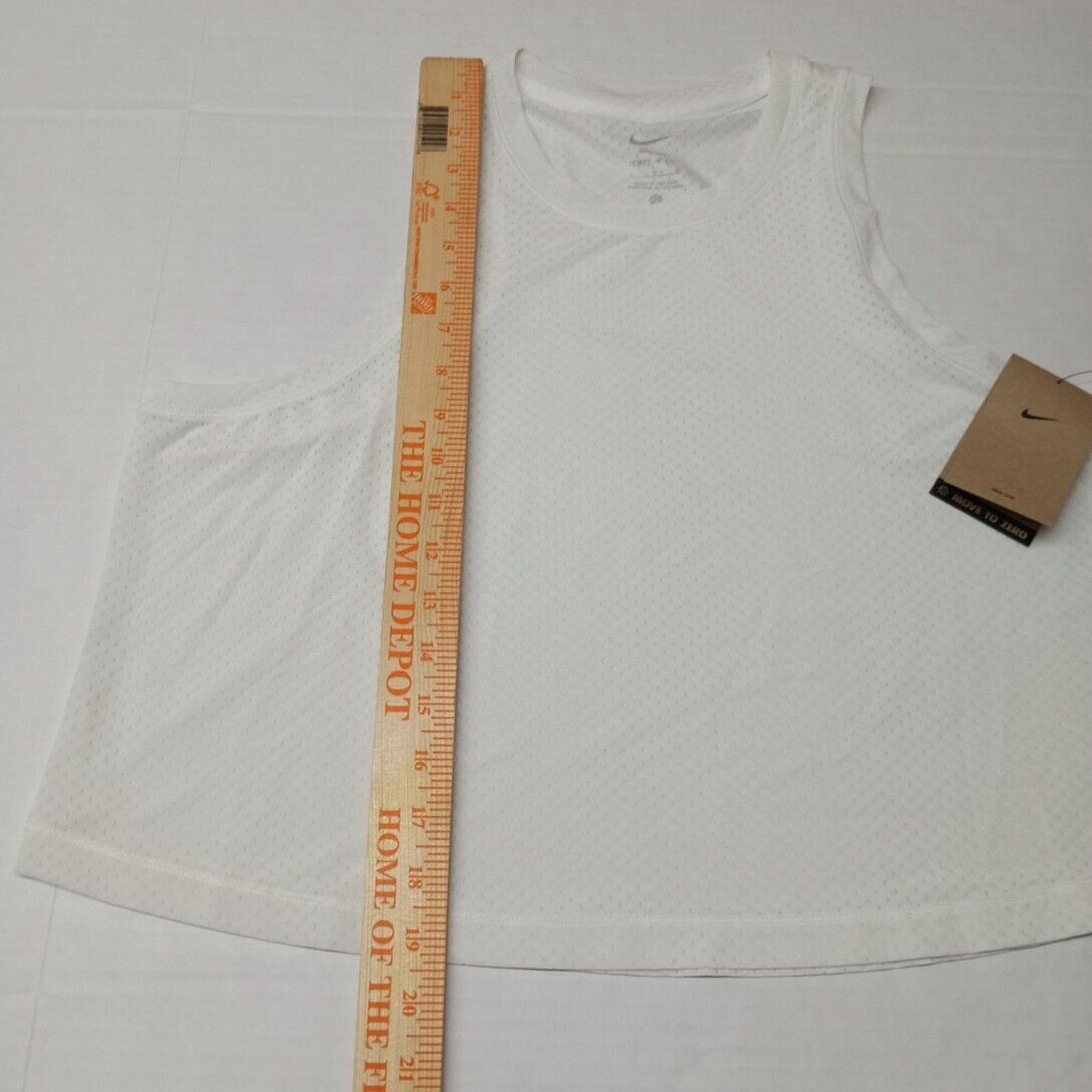 Nike Women's Nike One Dri-FIT Cropped Tank Top Size L Large White Size L / US 10 / IT 46 - 4 Thumbnail