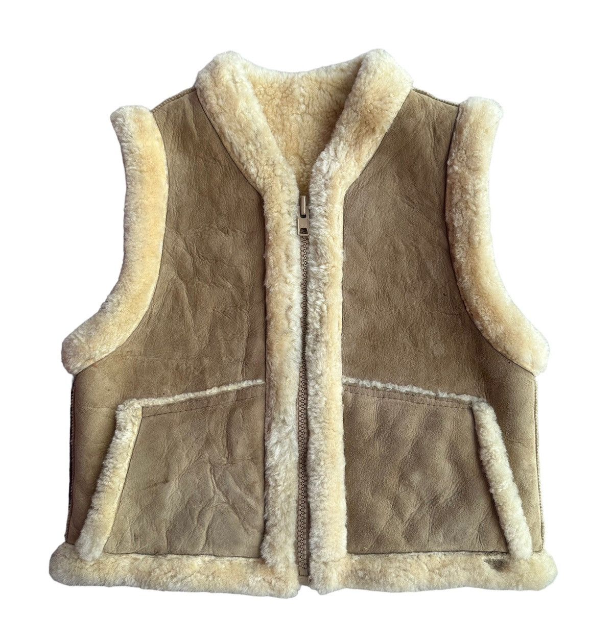 Japanese Brand Vintage Sheepskins Leather Reversible Vests Jacket Size US S / EU 44-46 / 1 - 1 Thumbnail