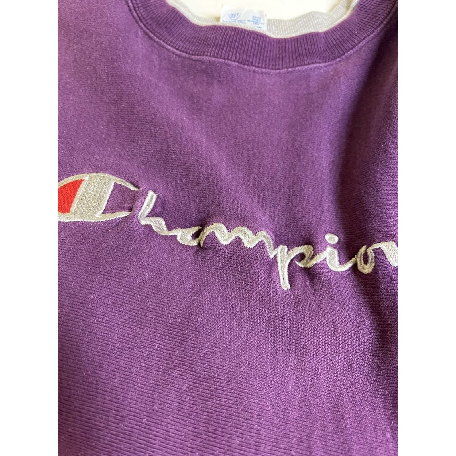 Champion VINTAGE Champion Reverse Weave Sweatshirt Crewneck 2XL Purple Mens Logo USA Retro Classic Sweatshirt Size US XXL / EU 58 / 5 - 4 Thumbnail
