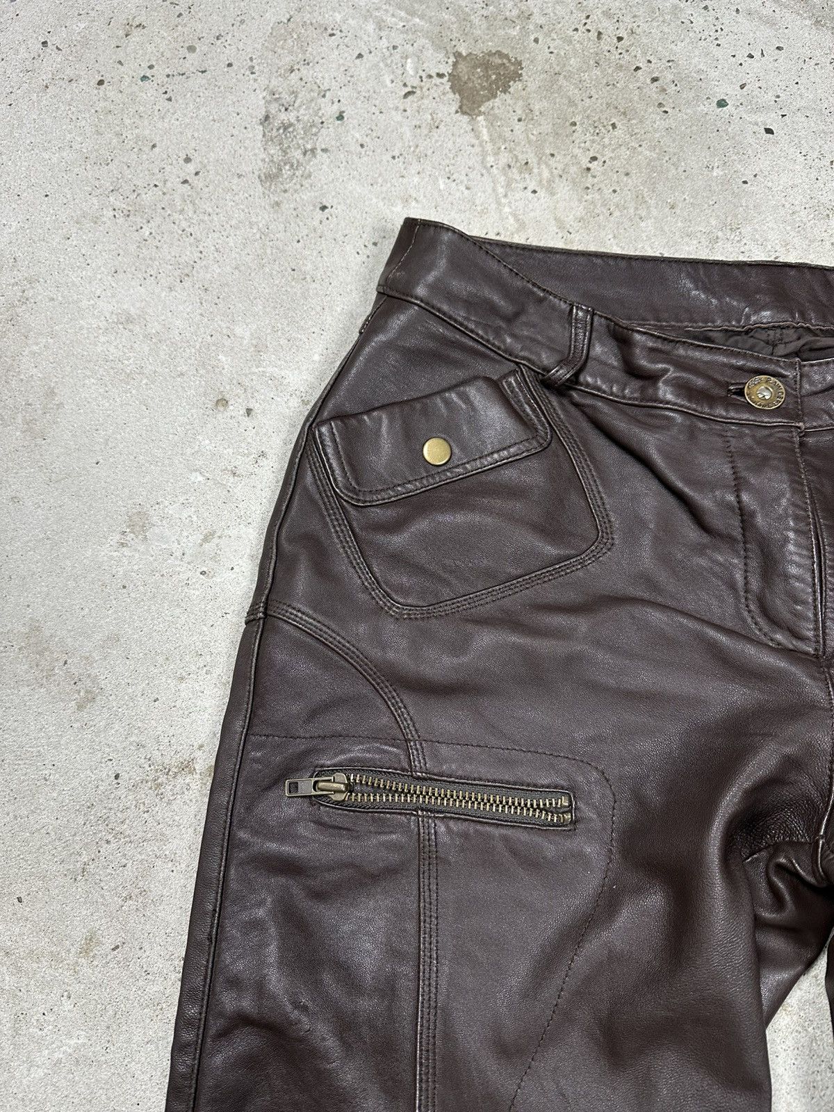 Other Vintage 90s Genuine Leather Shorts Archive rare Size US 32 / EU 48 - 6 Thumbnail