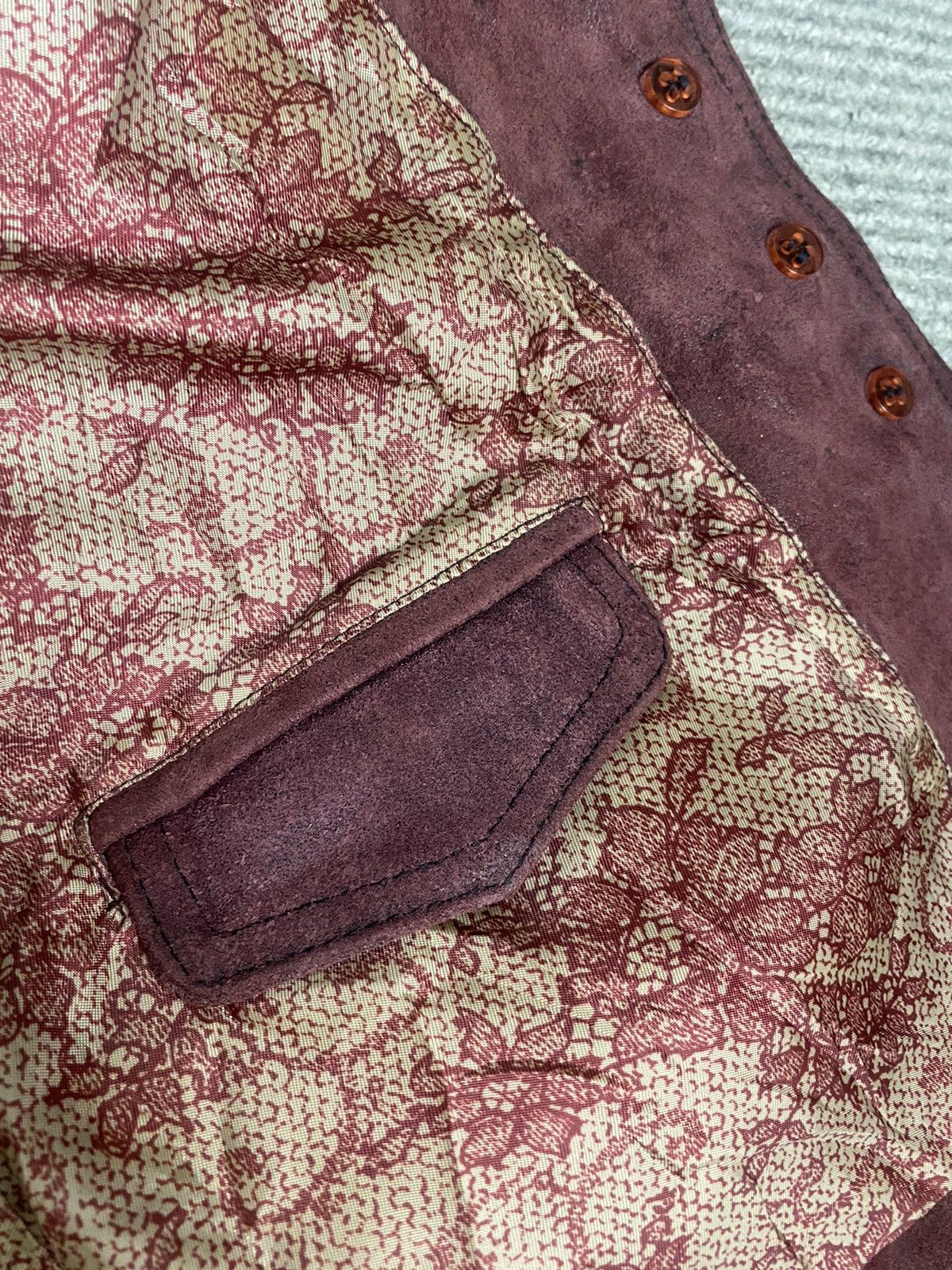 Guess Vintage Guess Flower Pattern Leather Jacket Size S / US 4 / IT 40 - 10 Thumbnail