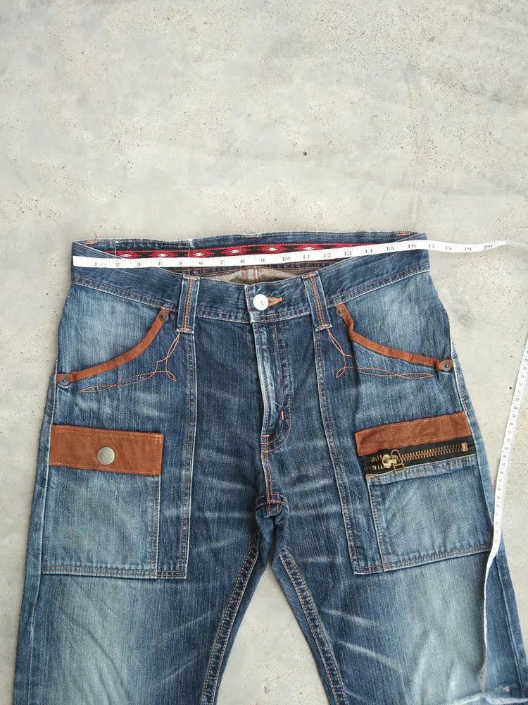 Japanese Brand Vintage Edwin Distressed Jeans 33x32 Size US 33 - 6 Thumbnail
