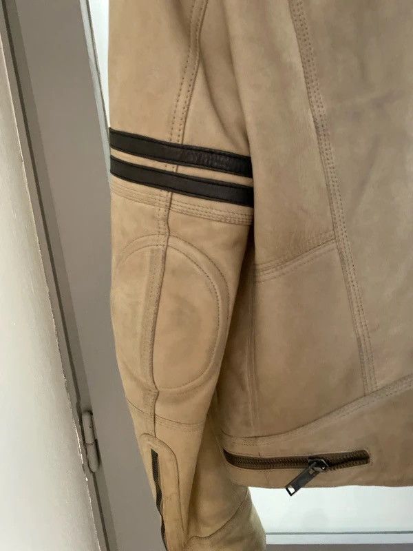 Dolce & Gabbana AW2004 Dolce & Gabbana Astro Biker Cafe Cream Leather Jacket Size US L / EU 52-54 / 3 - 5 Thumbnail