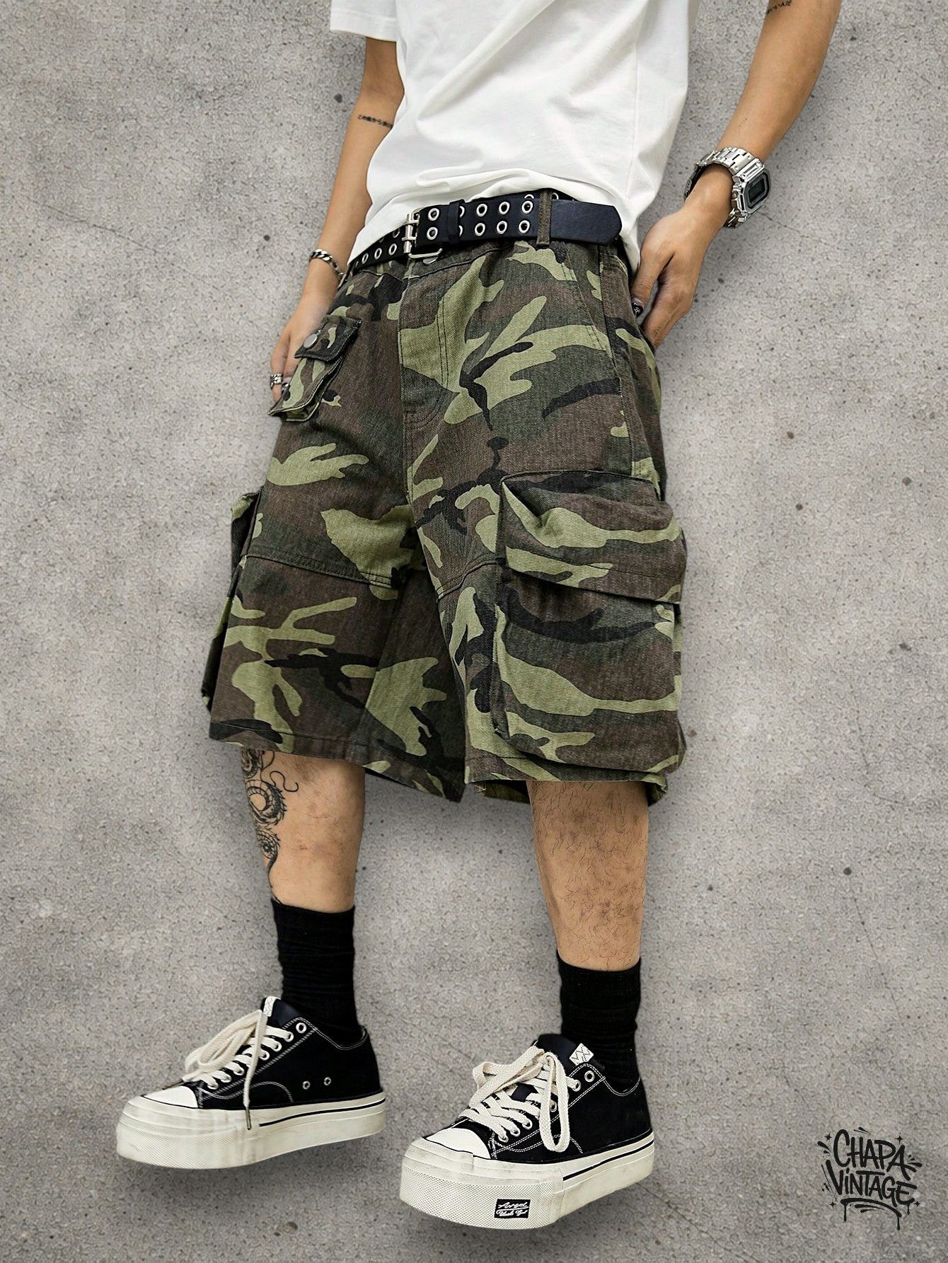 Japanese Brand Cargo camo wide shorts Size US 32 / EU 48 - 1 Thumbnail