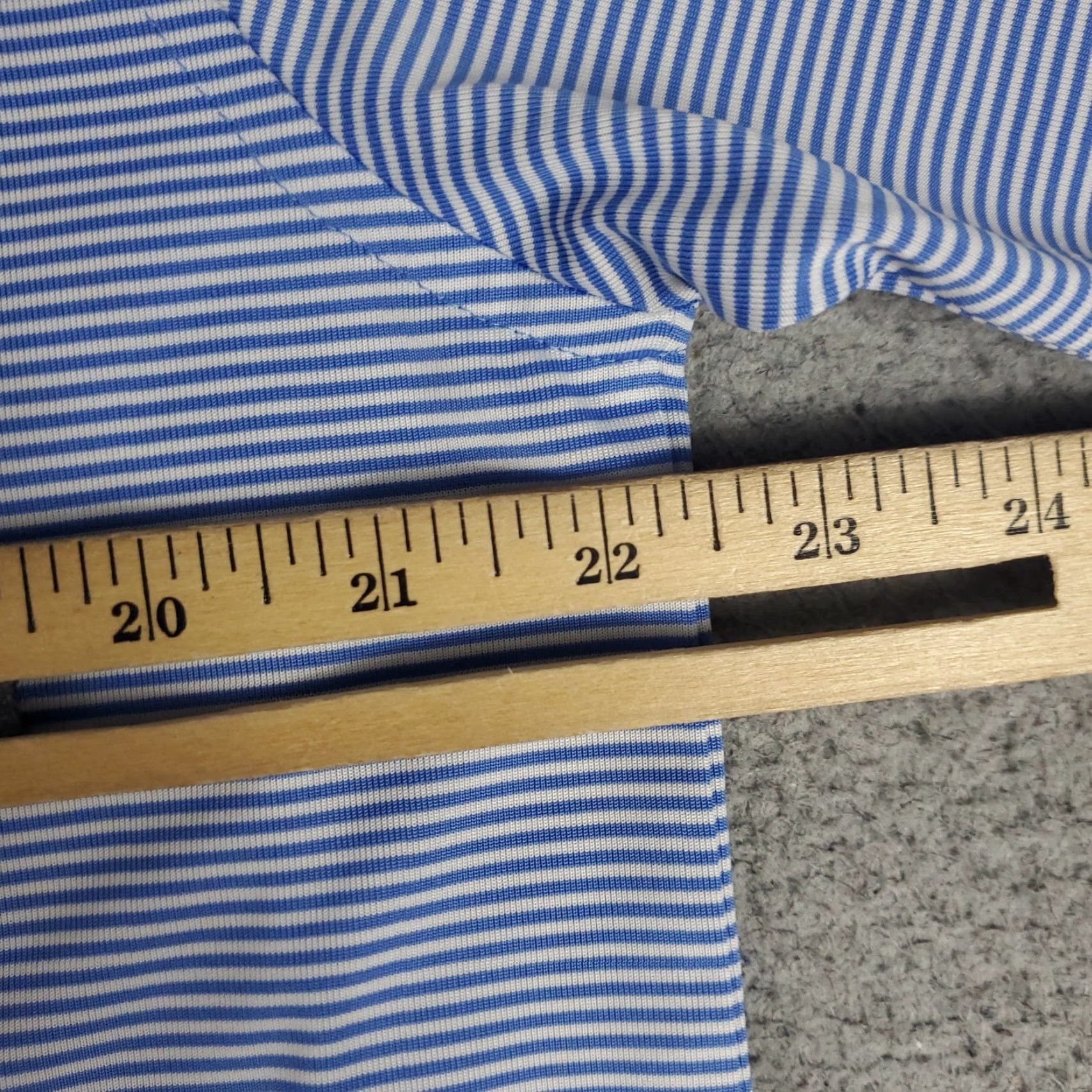 Vintage Donald Ross Polo Shirt Mens Size Medium Blue Striped Golf Short Sleeve Size US M / EU 48-50 / 2 - 6 Thumbnail