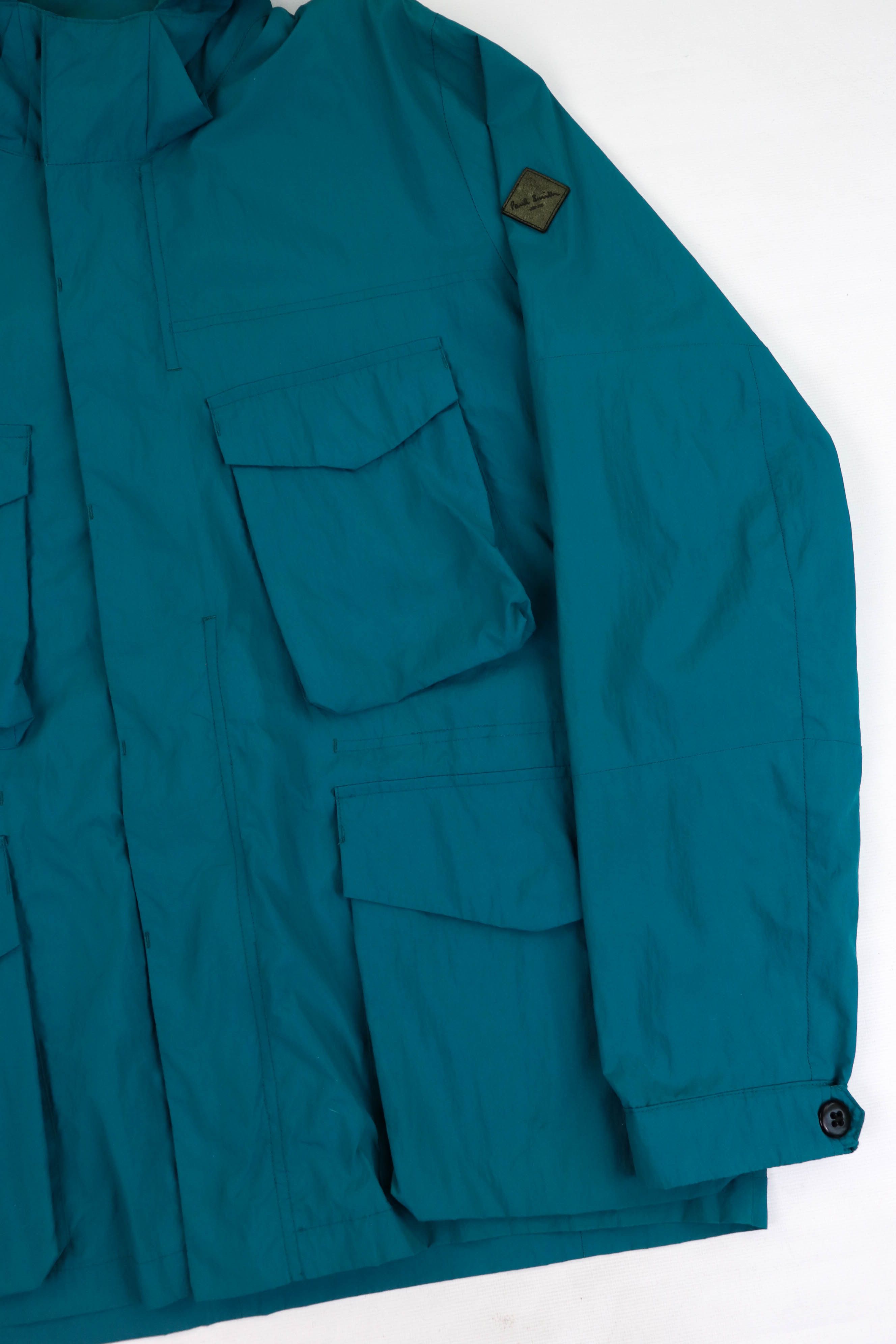 Paul Smith Paul Smith Jeans Sea Wave Green Nylon RiRi Zip Field Jacket Size US XL / EU 56 / 4 - 5 Thumbnail