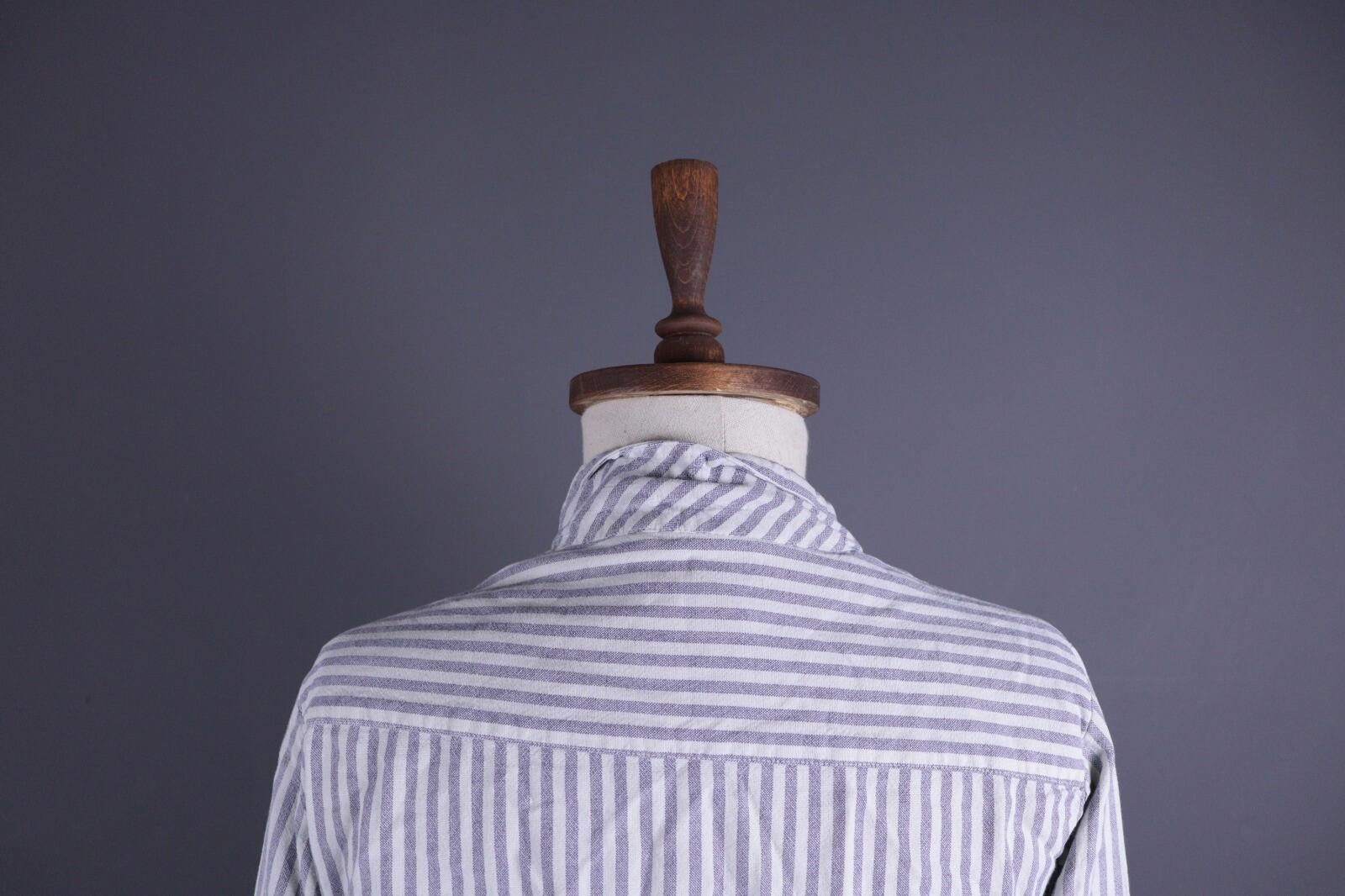 Designer Toast White Linen Stripe Blouson Midi Dress Size UK12 US8 M Size M / US 6-8 / IT 42-44 - 12 Thumbnail