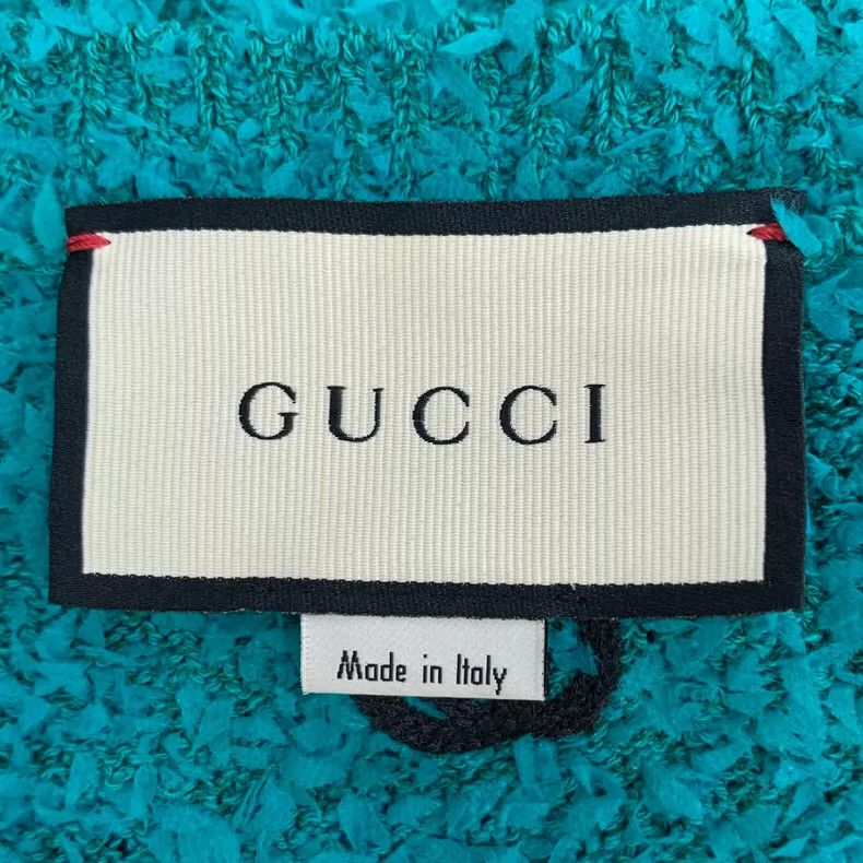 Gucci Gucci Blue cotton round-neck short-sleeved tweed knitted sw Size S / US 4 / IT 40 - 5 Thumbnail