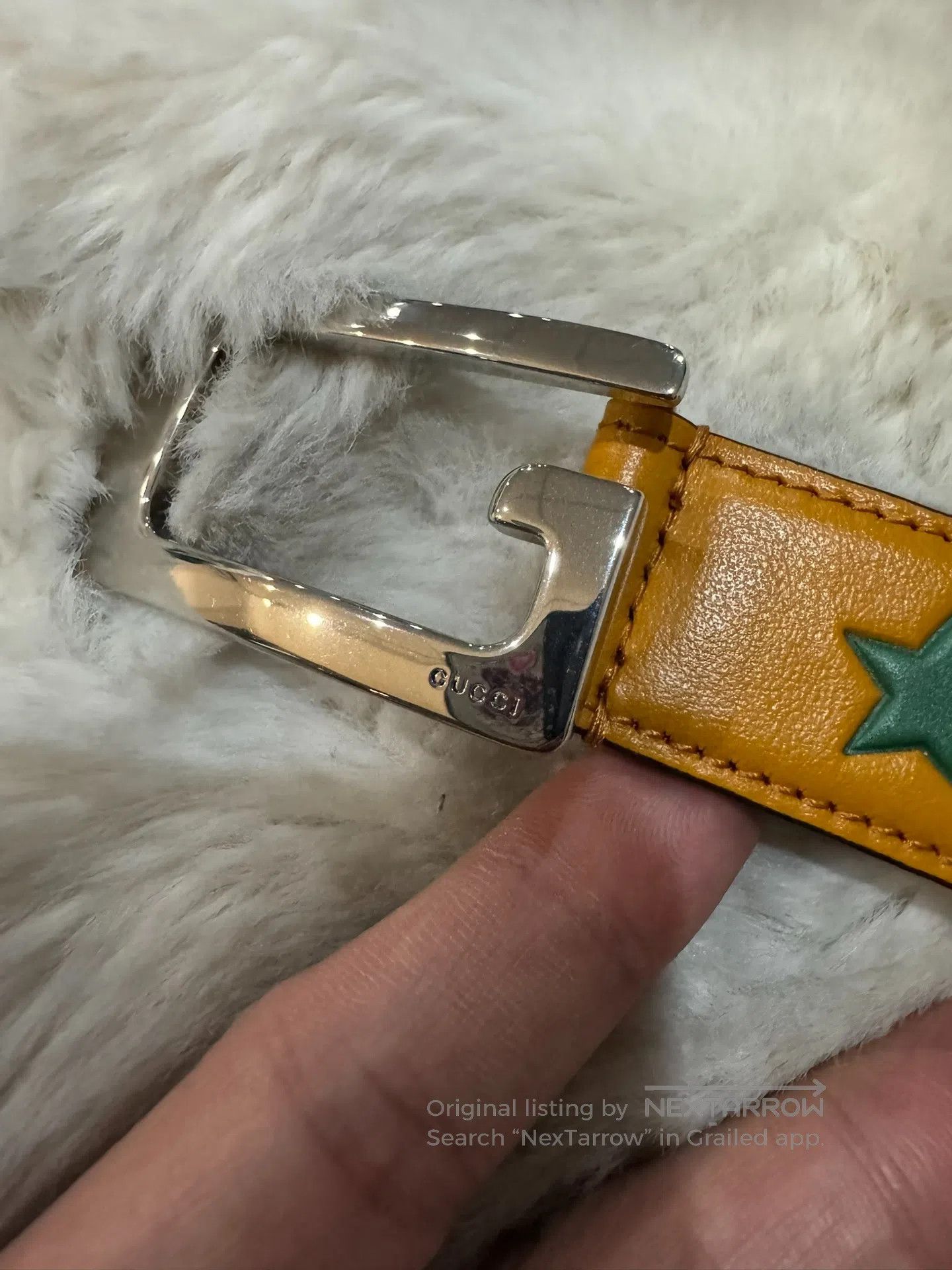 Gucci Guicci Men's Belt with Stars| Size ONE SIZE - 4 Thumbnail