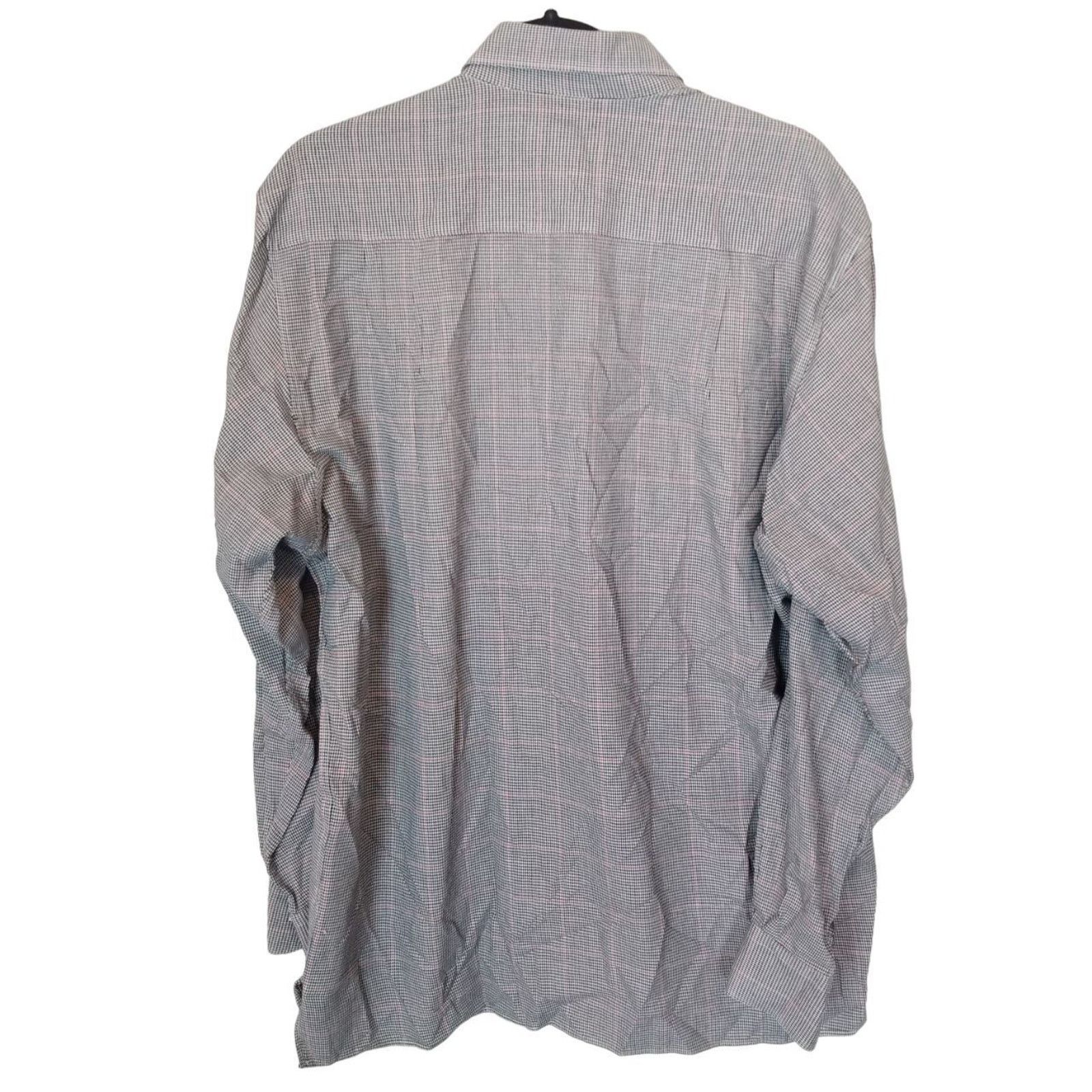 Ermenegildo Zegna Ermenegildo Zegna Mens Houndstooth Dress Shirt Size M Career Size US M / EU 48-50 / 2 - 7 Thumbnail