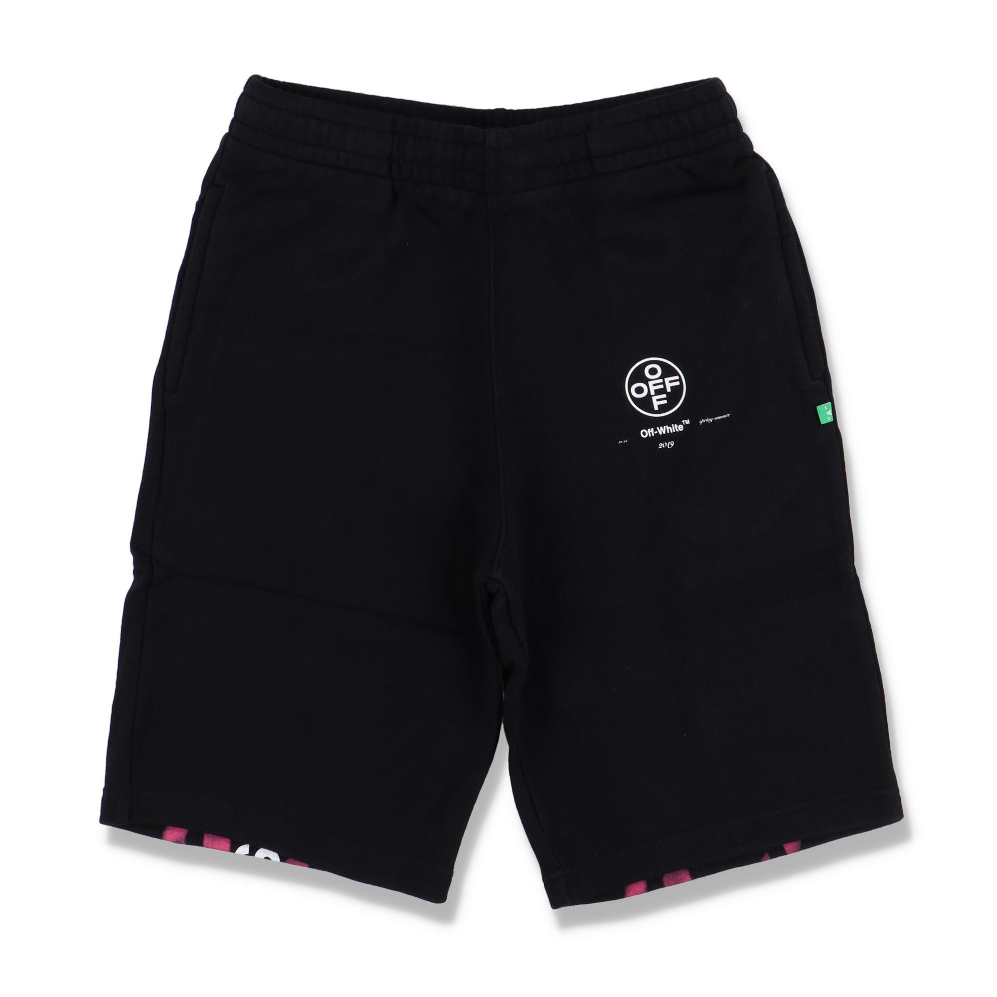 Off-White Black Impressionism Diag Stencil Sweatshorts Size 28" / US 6 / IT 42 - 4 Thumbnail